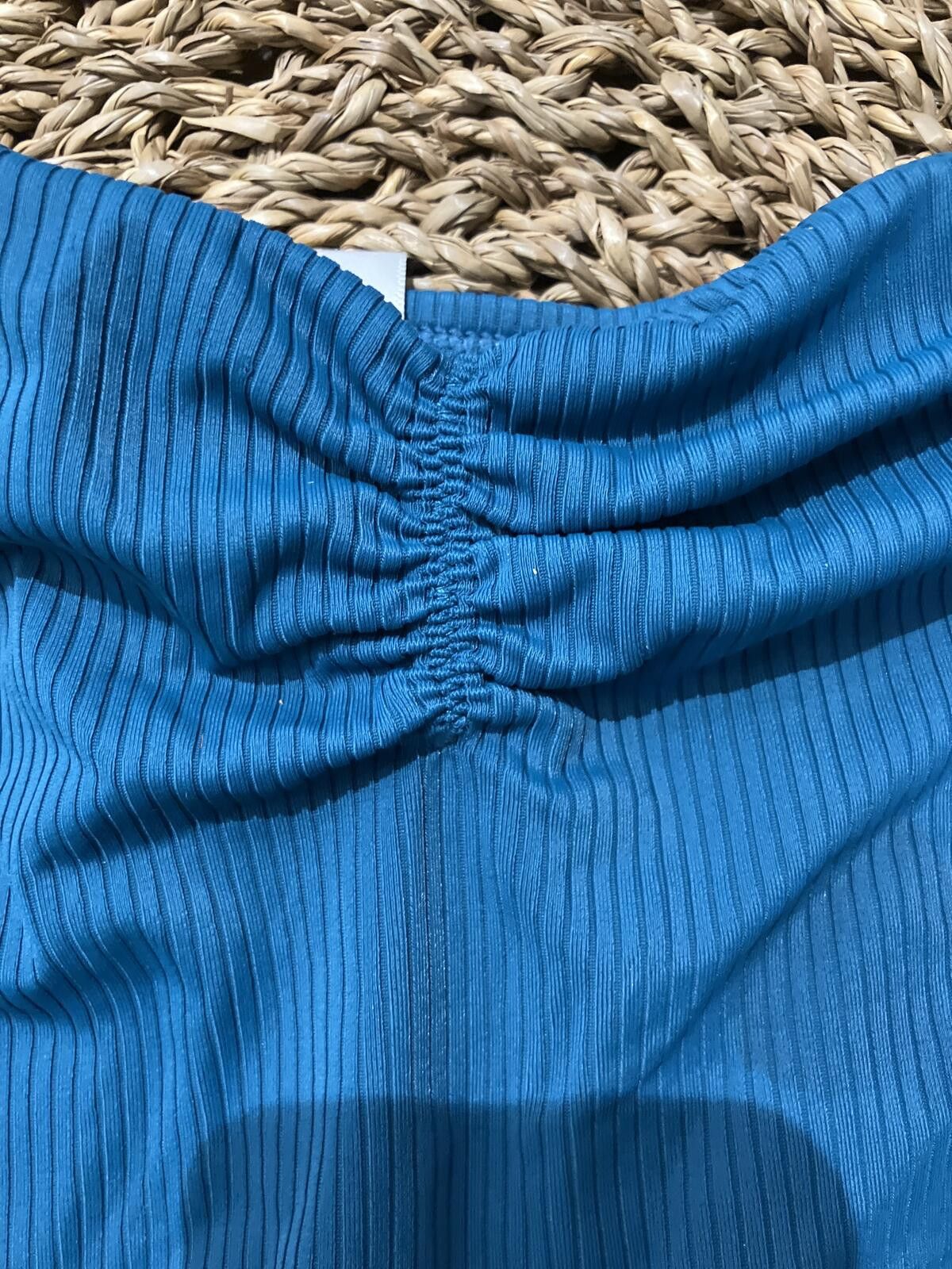 Other NWT California Waves Ribbed Bikini Bottoms Size M Teal Blue Size ONE SIZE - 5 Thumbnail