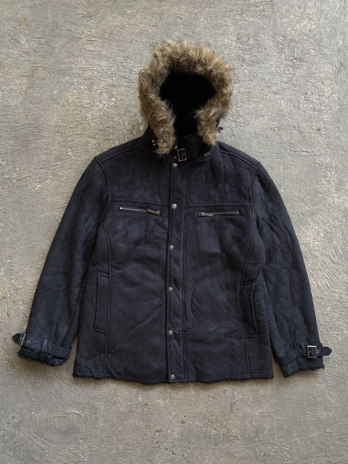14th Addiction 2000s Nota Bene - Apocalypse Style Suede Fur Hoodie Jacket Size US L / EU 52-54 / 3 - 1 Thumbnail