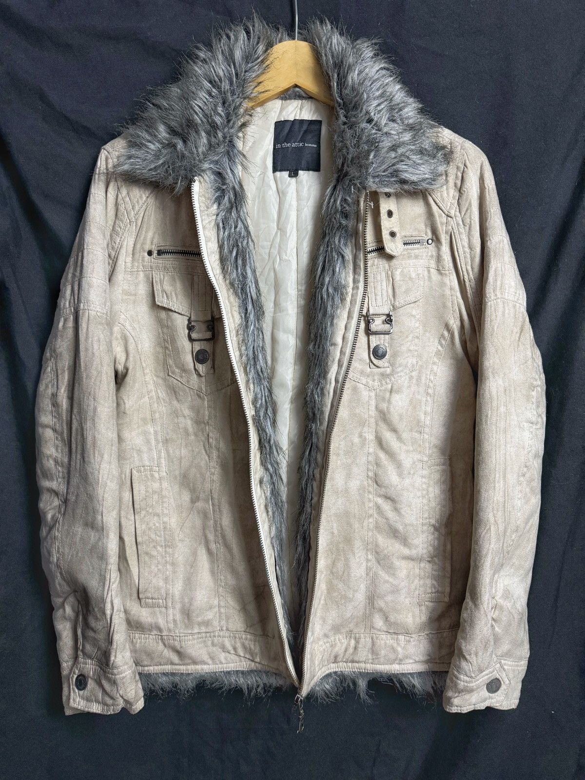 14th Addiction IN THE ATTIC FUR JACKET SEDITIONERIES GOTHIC PUNK Size US M / EU 48-50 / 2 - 1 Thumbnail