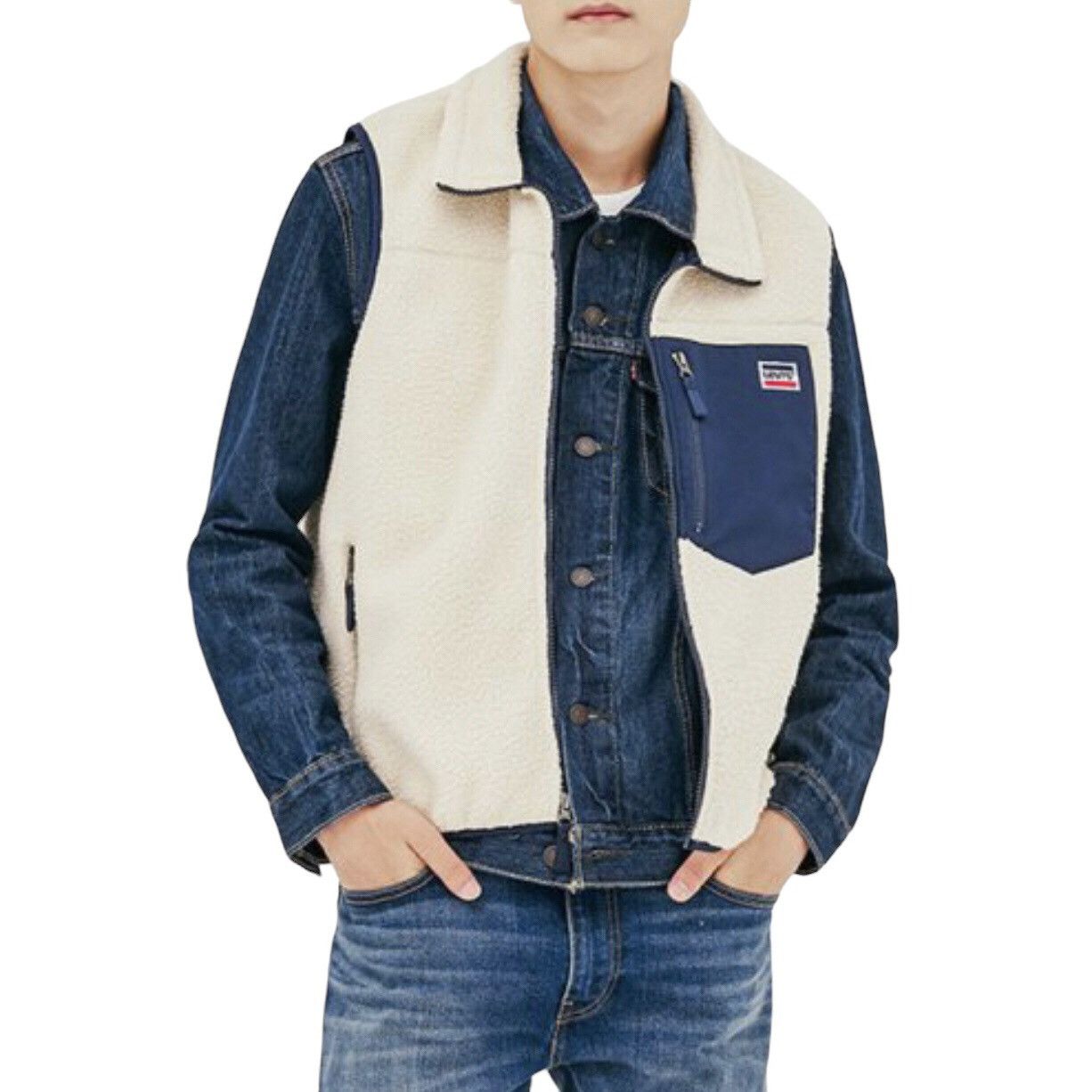 Levi's Levis Men’s Fleece Vest Jacket Size US M / EU 48-50 / 2 - 1 Thumbnail