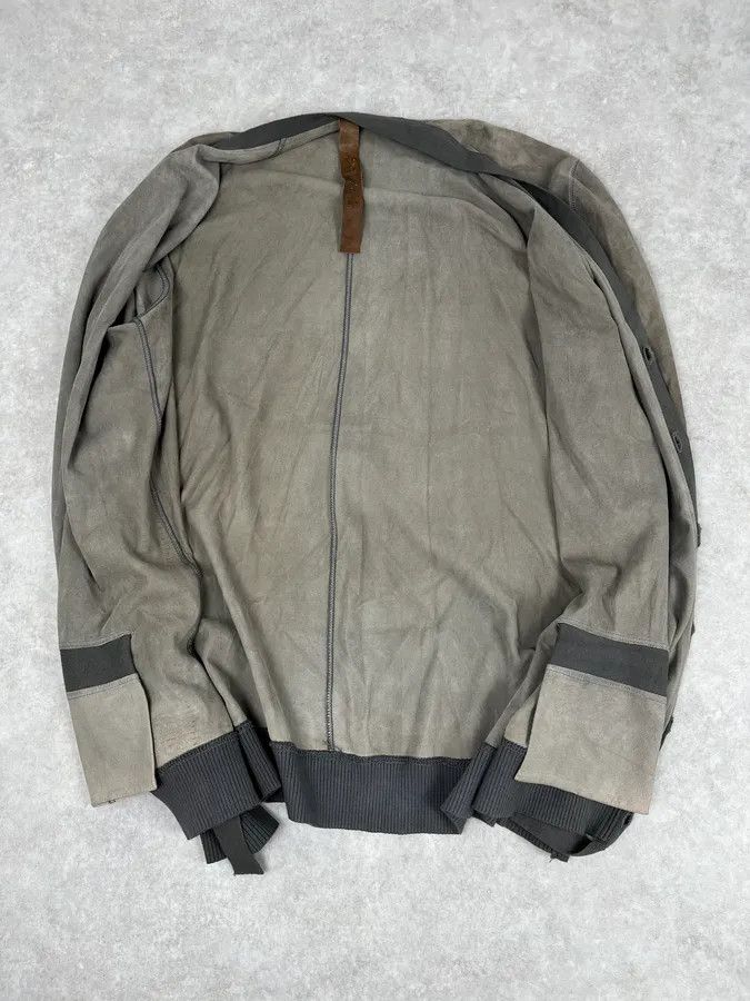 Isaac Sellam Experience Isaac Sellam Experience Taupe Suede Contrast Ribbed Trim Cardigan Size US L / EU 52-54 / 3 - 8 Thumbnail