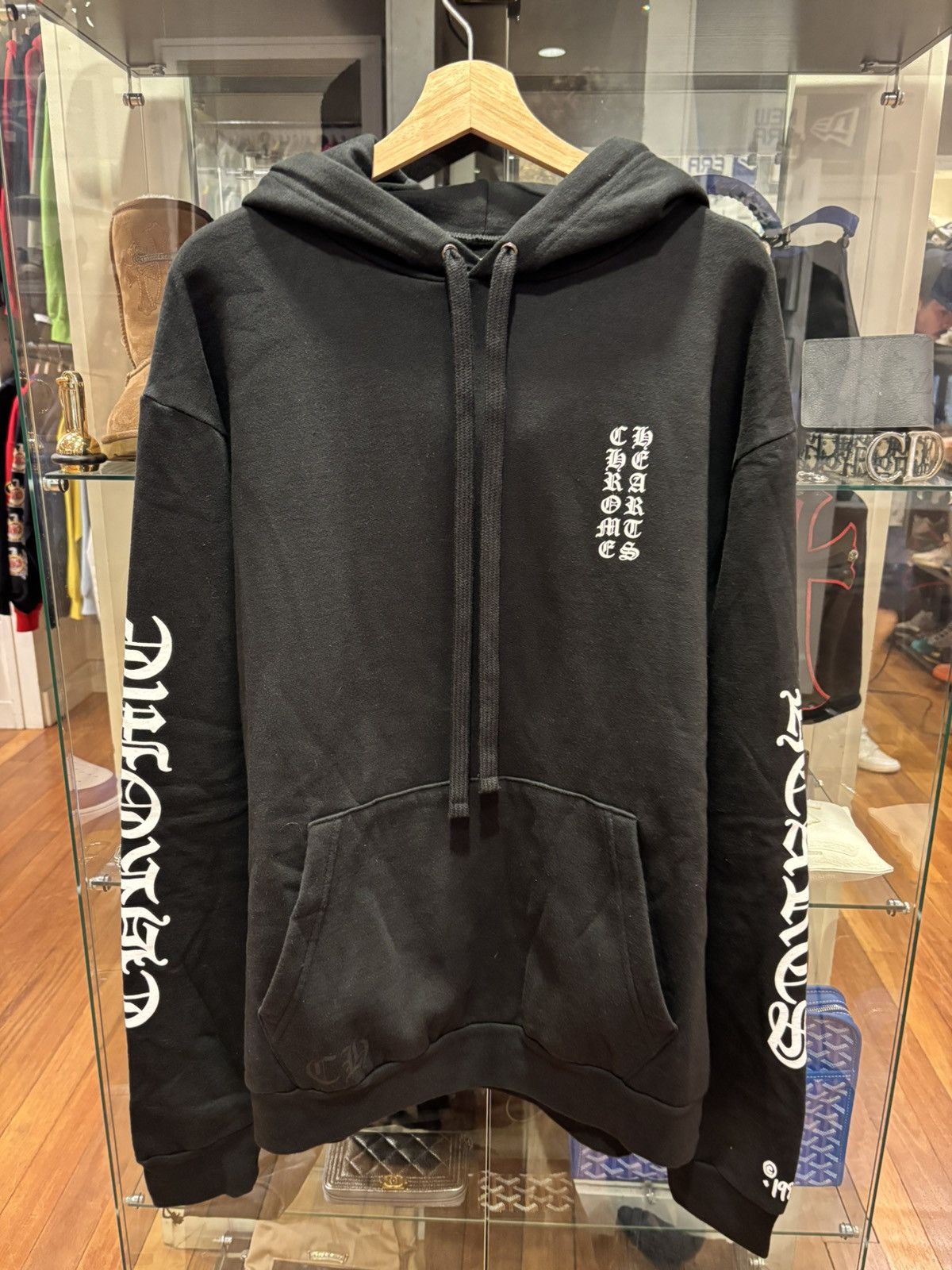 ★クロムハーツ★Chrome Hearts Eye Chart Dagger Zip-Up Hoodie Chrome Hearts Eye Chart Dagger Zip-Up Hoodie Black Men's - US