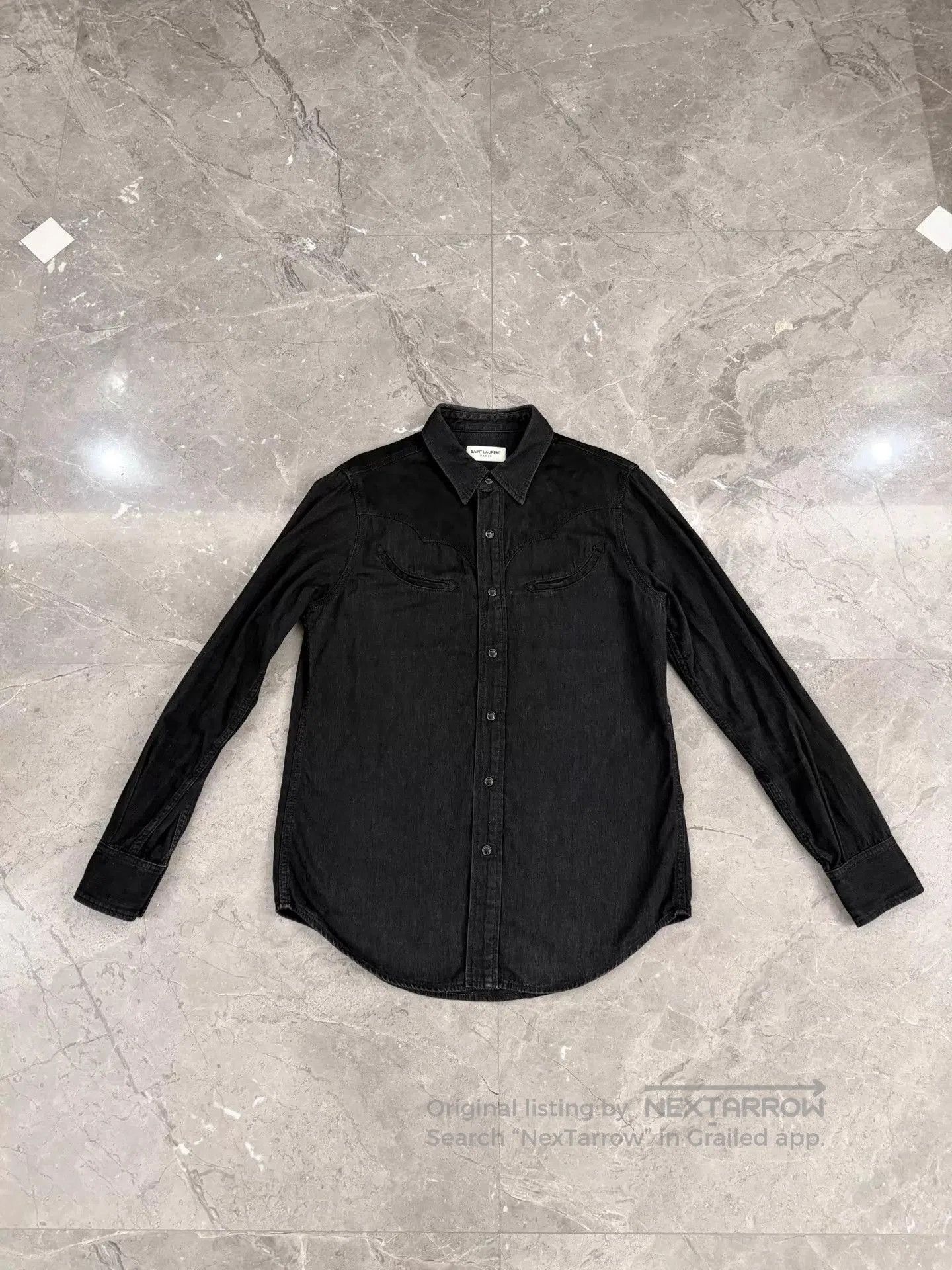 Saint Laurent Paris Black Long. Size US M / EU 48-50 / 2 - 1 Thumbnail