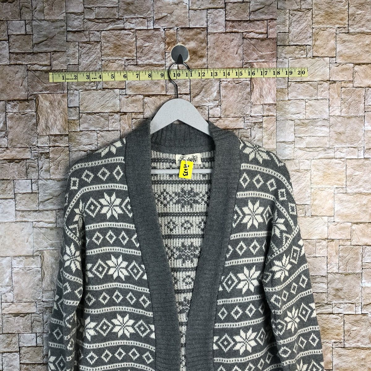 Homespun Knitwear × Japanese Brand Boutique Grey art design cardigan Knitwear #A223 Size US L / EU 52-54 / 3 - 2 Thumbnail