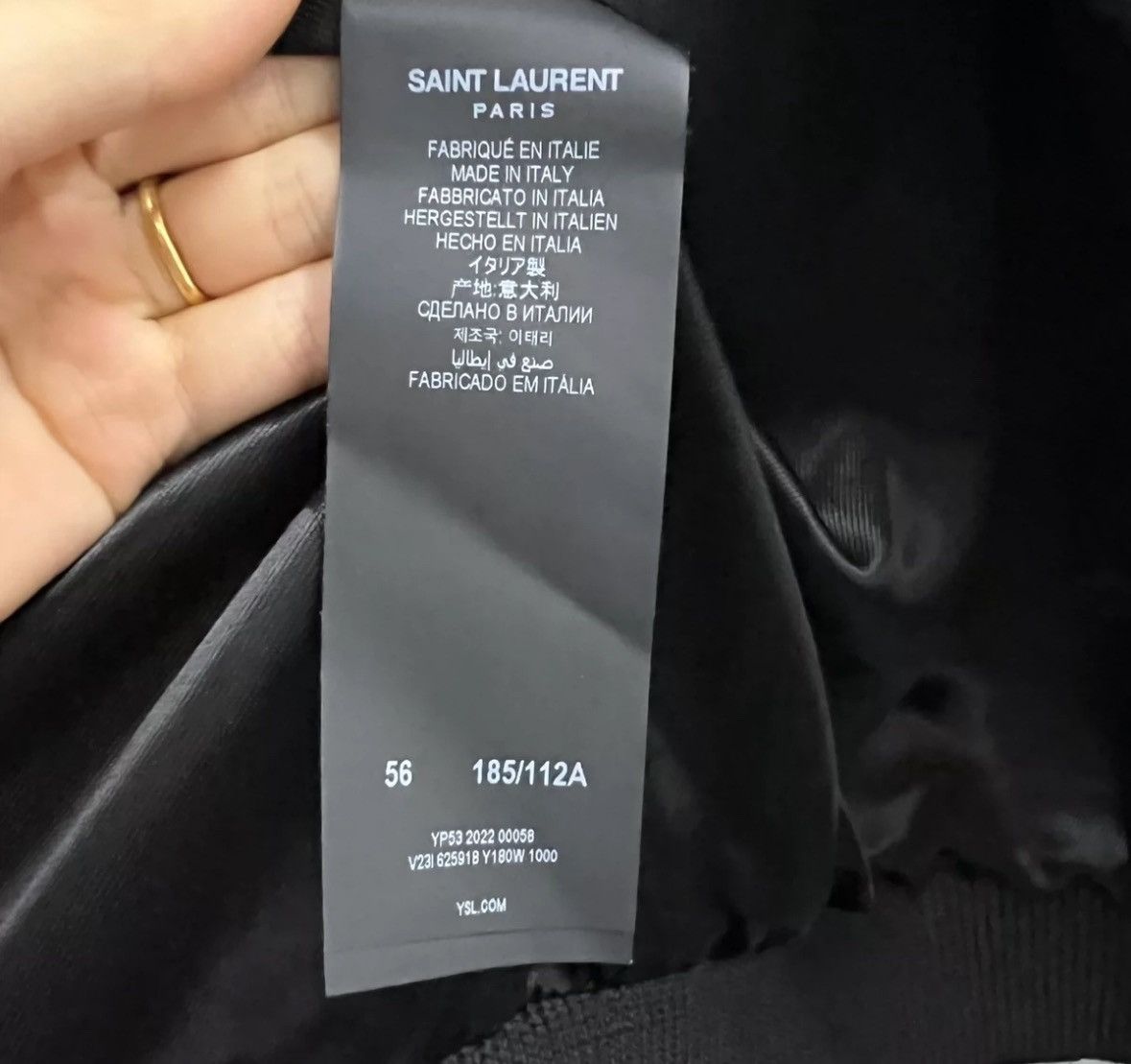Saint Laurent Paris × Yves Saint Laurent Saint Laurent SLP black back letter jacket2412-Nextarrow Size US M / EU 48-50 / 2 - 4 Thumbnail