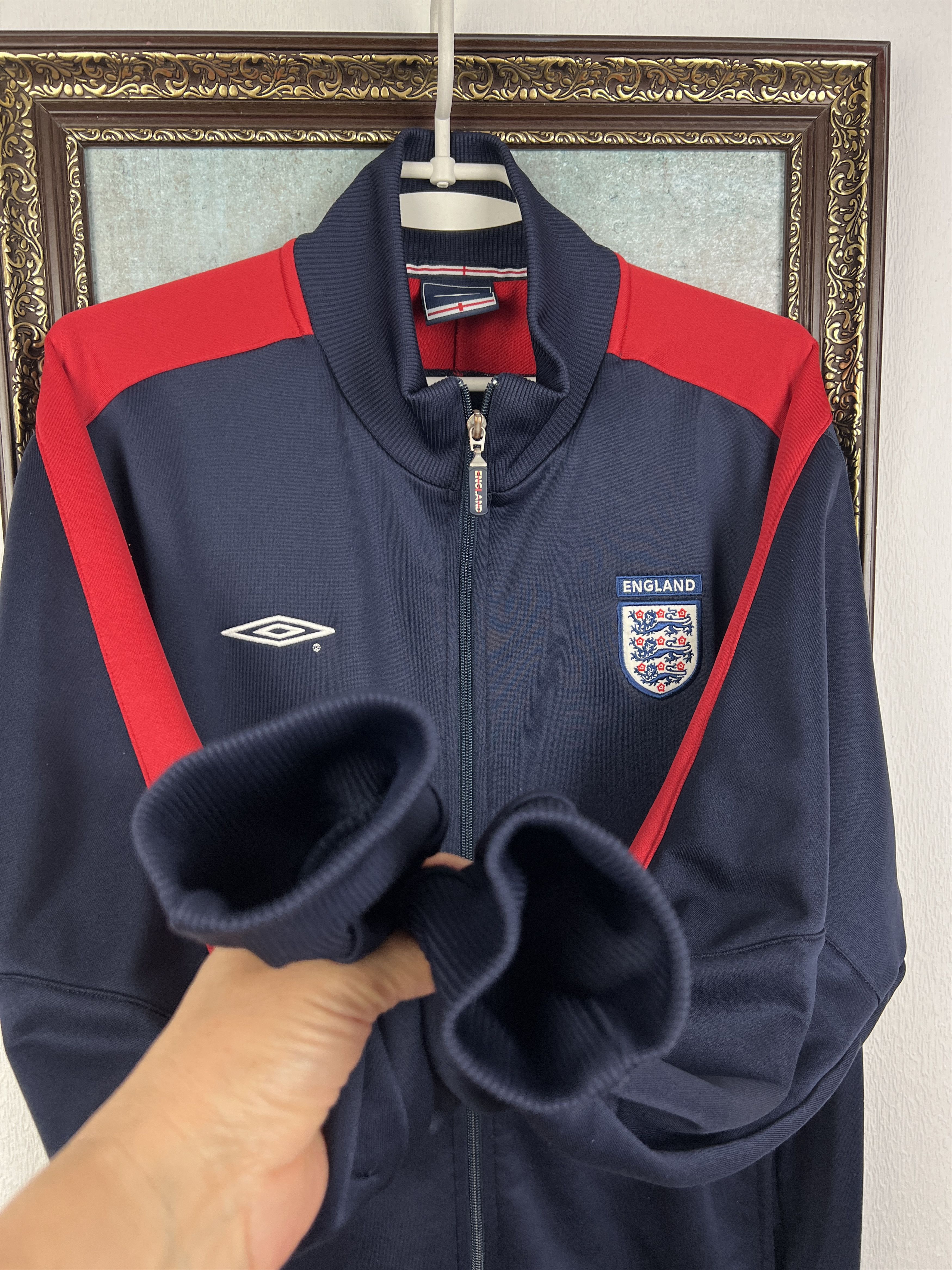 Umbro England Football Train Track Top Jacket National Team Rare Size US L / EU 52-54 / 3 - 6 Thumbnail