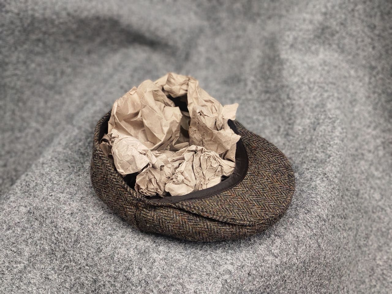 Harris Tweed Wool Flat cap Size ONE SIZE - 8 Thumbnail