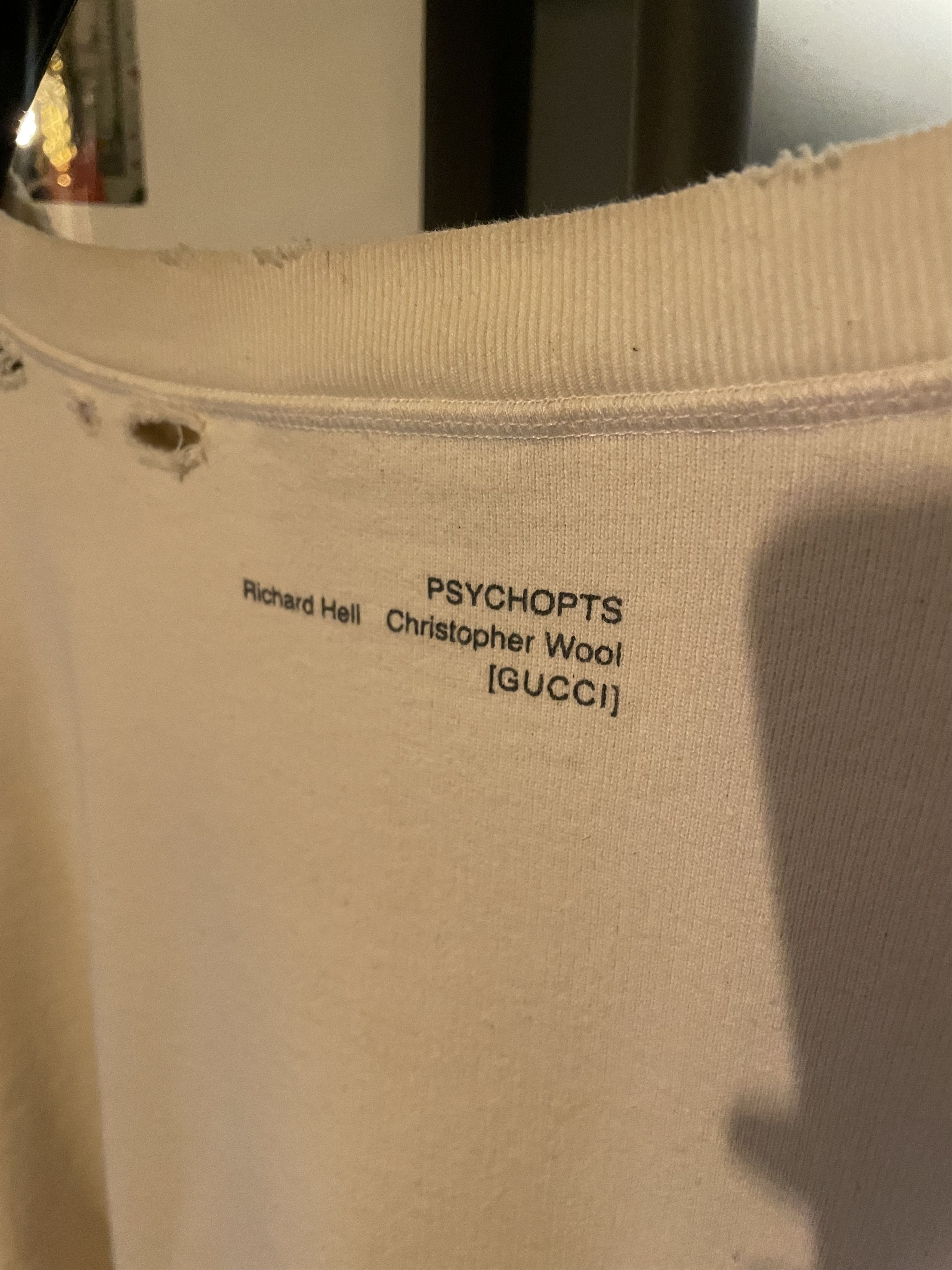 Gucci Gucci x Richard Hell "Impatient" Beige Crewneck Size US L / EU 52-54 / 3 - 7 Thumbnail