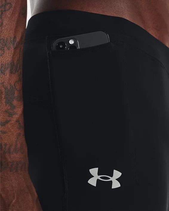 Under Armour Under Armour Men HeatGear Compression Black Running Leggings Size US 34 / EU 50 - 5 Thumbnail