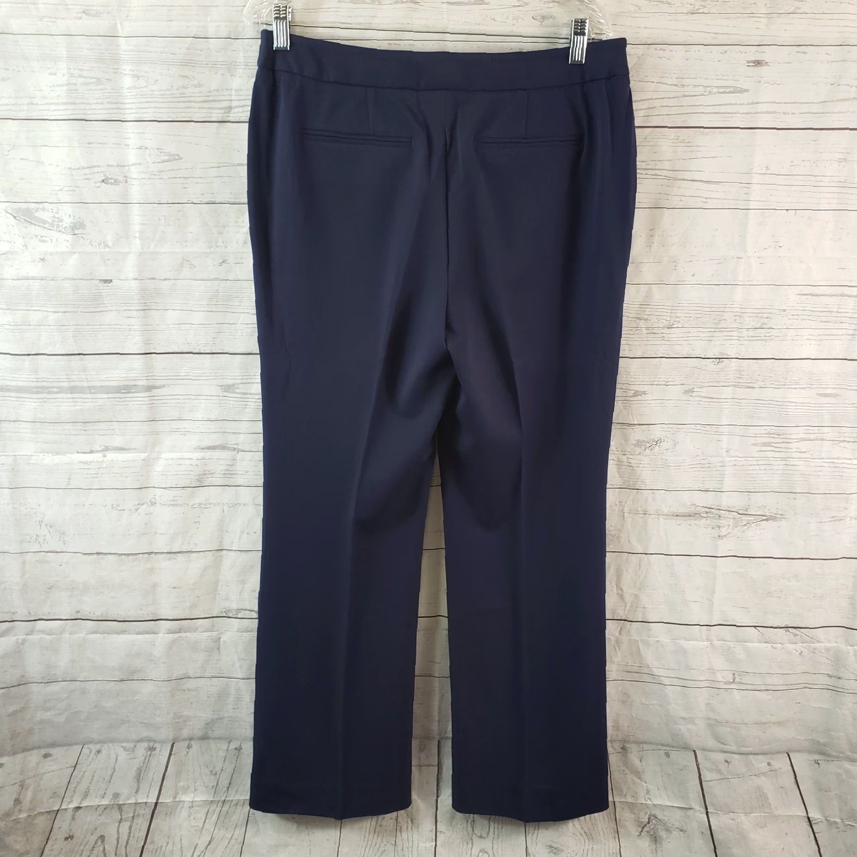 Vintage Chico's Women's Trousers Sz 8 Short Solid Blue Mid Rise Dress Pants Mens? No Size 30" / US 8 / IT 44 - 3 Thumbnail