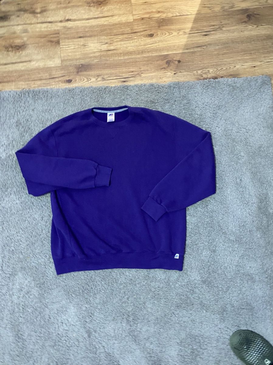 Russell Athletic Vintage purple russell atheltic crewneck sweater Size US XL / EU 56 / 4 - 2 Thumbnail