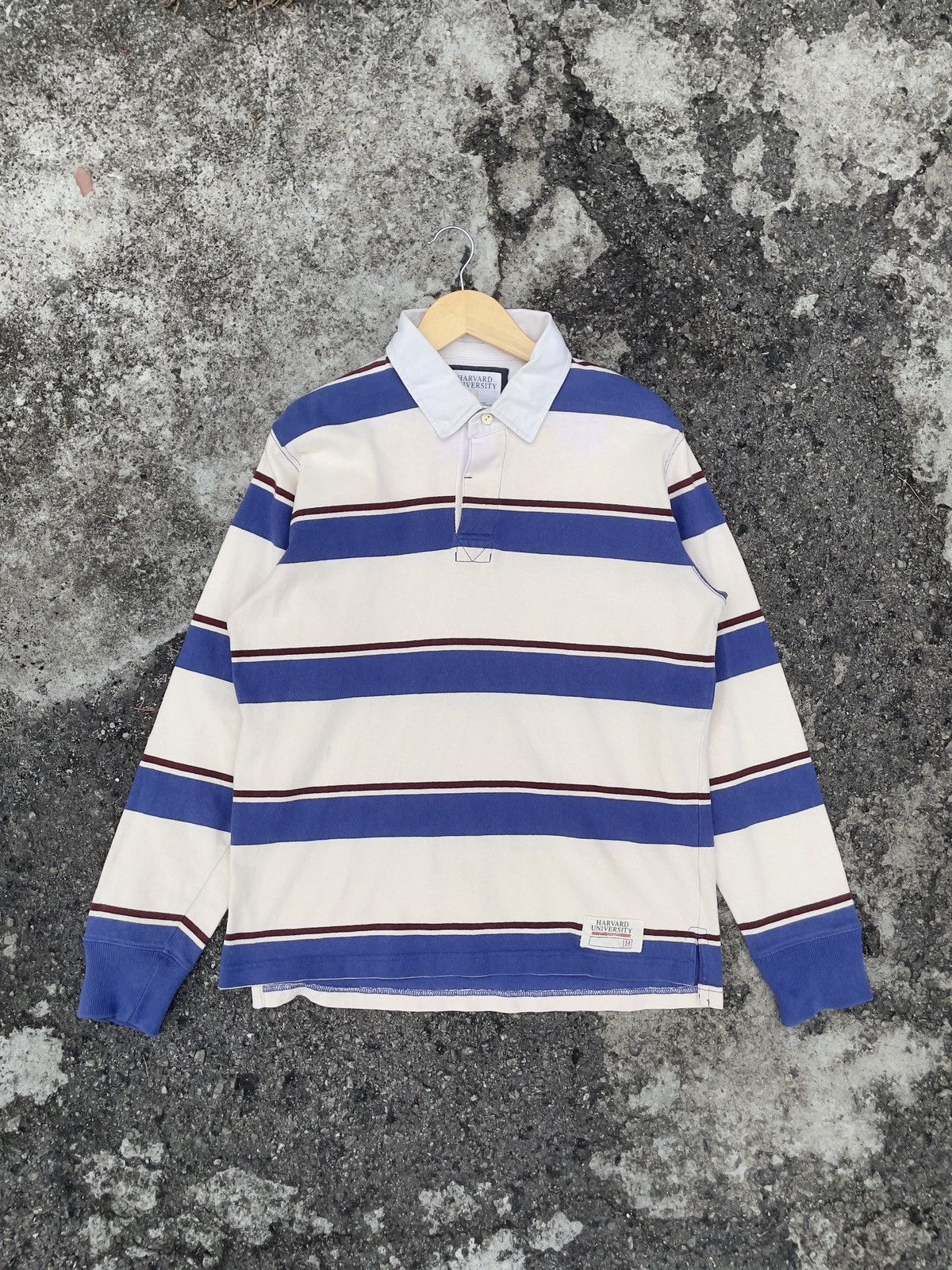 Japanese Brand Vintage Havard University Stripe Rugby Polo Size US M / EU 48-50 / 2 - 1 Thumbnail