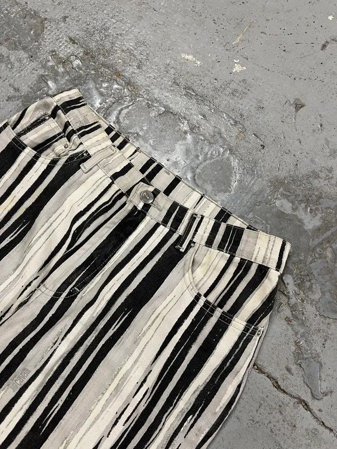 Just Cavalli SS2004 Cavalli Black & White Lines Pants Size US 30 / EU 46 - 6 Thumbnail