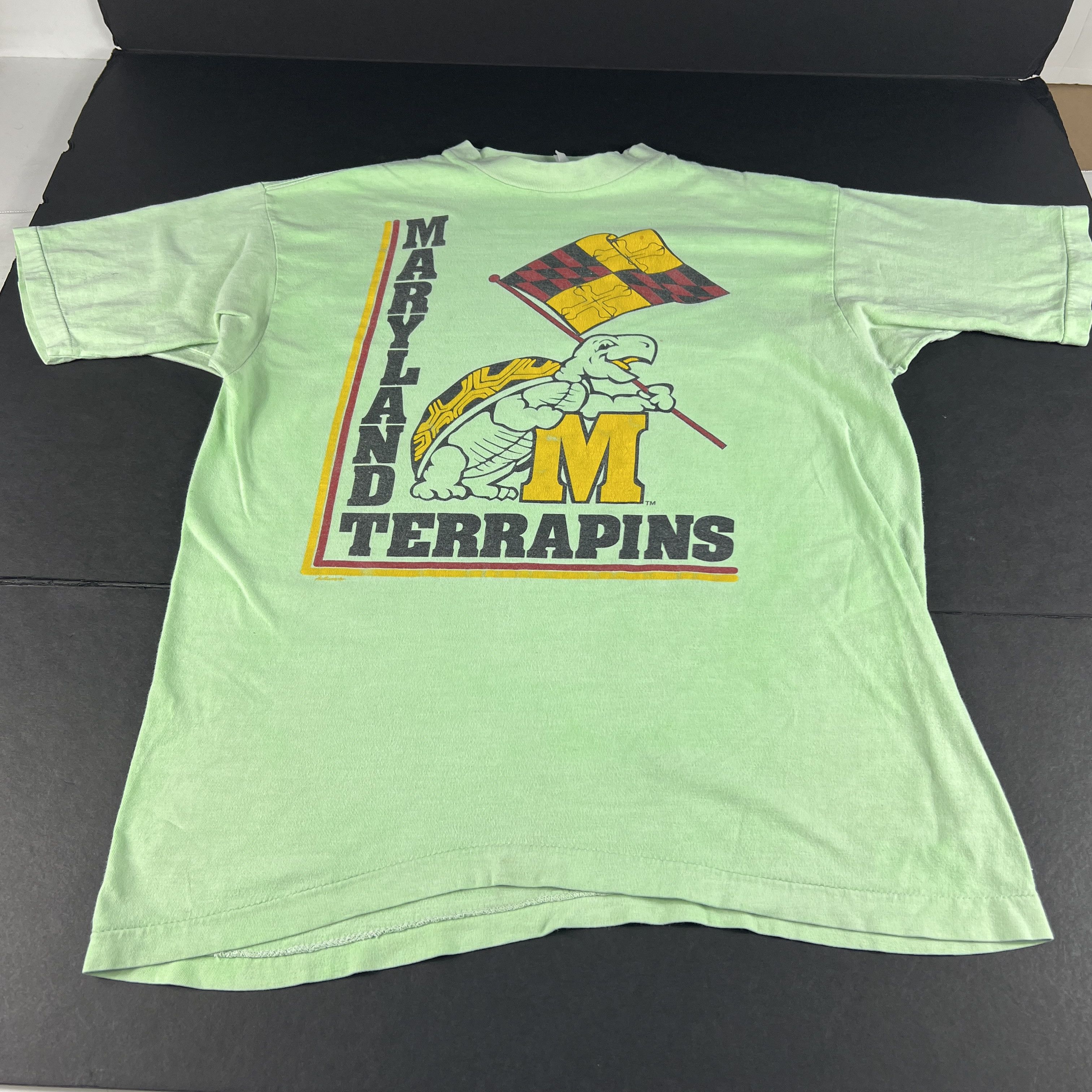 NCAA × Vintage VTG 90s Maryland Terrapins Shirt Single Stitch Short Sleeve Size US M / EU 48-50 / 2 - 1 Thumbnail