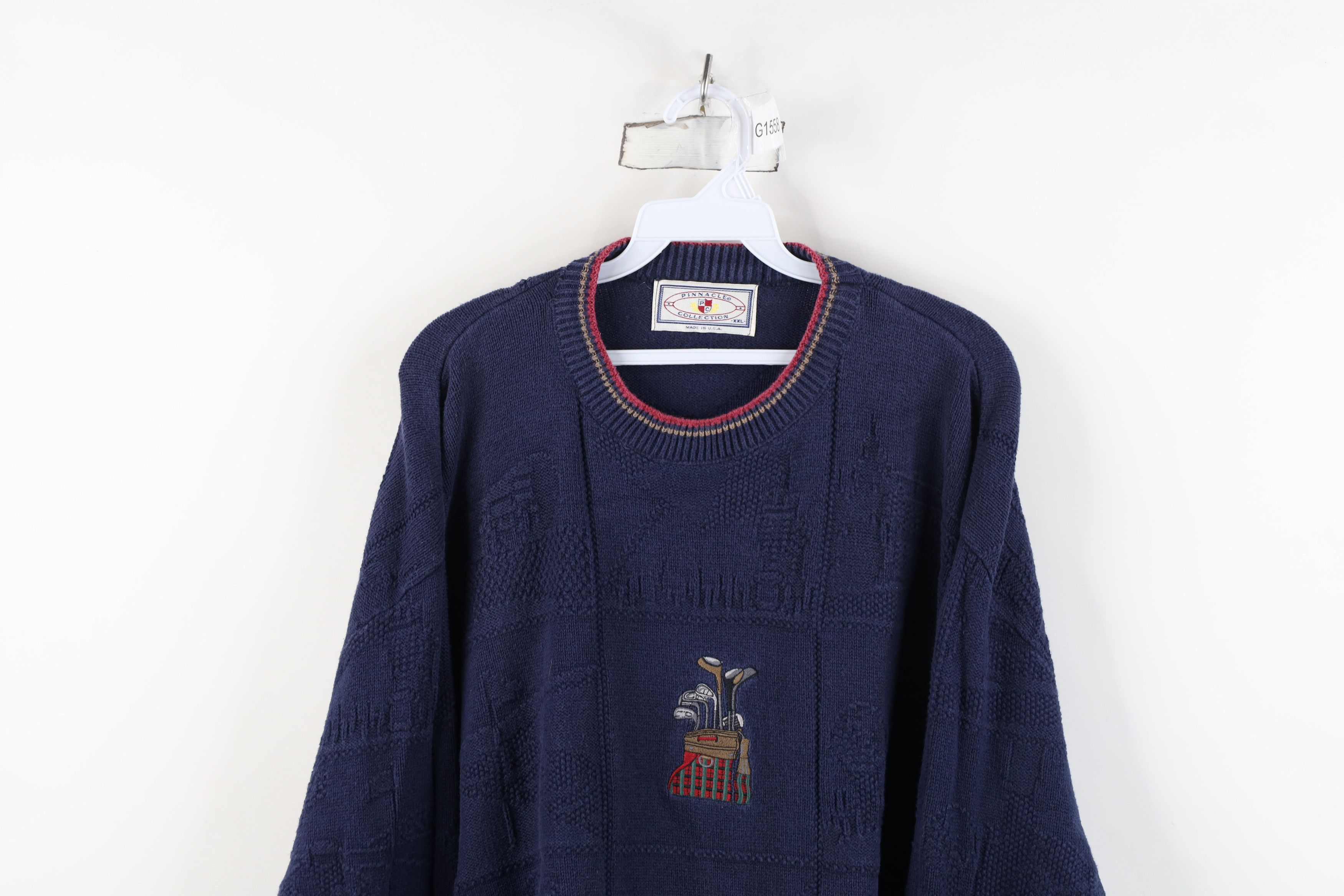 Vintage Vintage 90s Streetwear Over Print Cotton Knit Sweater USA Size US XXL / EU 58 / 5 - 2 Thumbnail