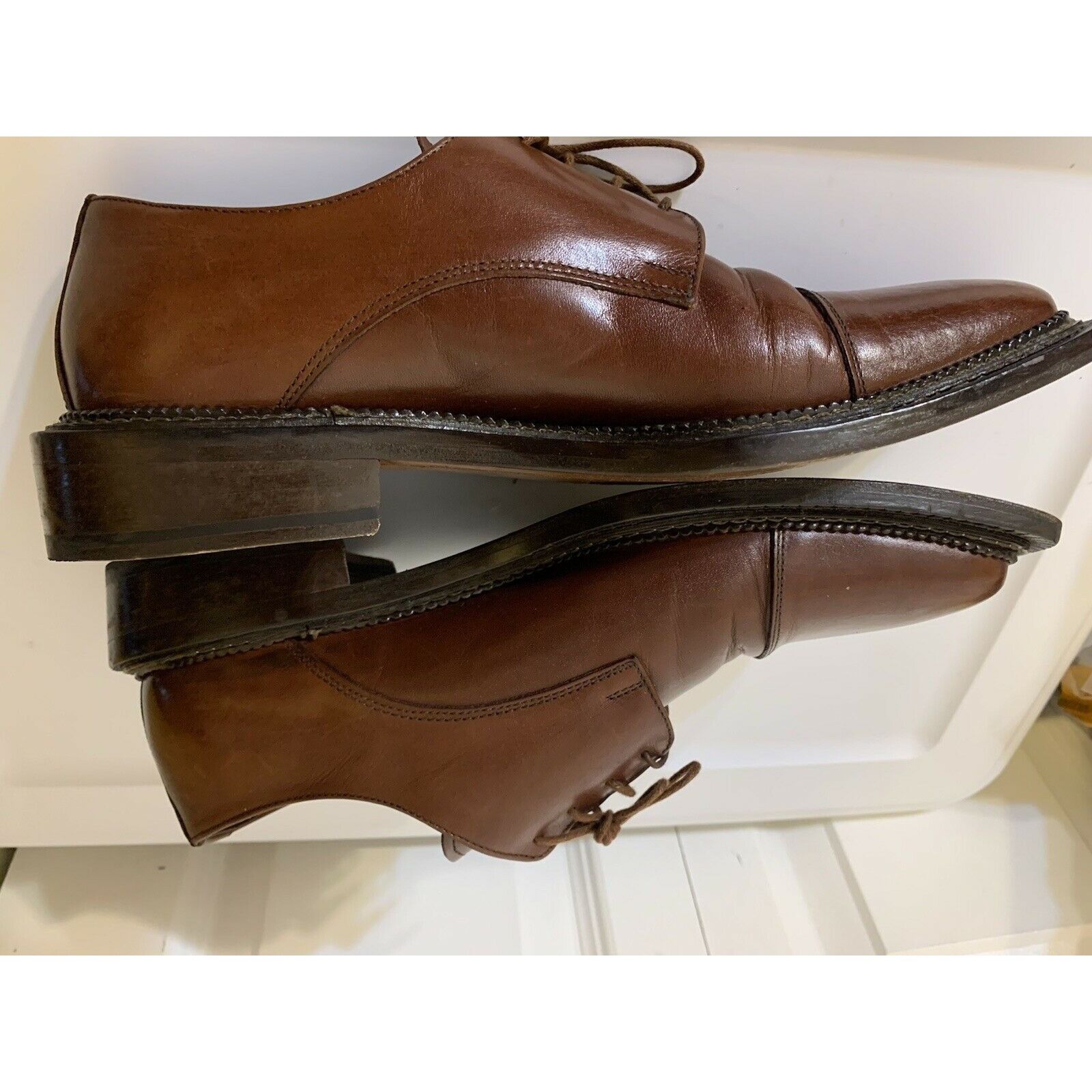 Other Olivier Men’s Sz 9 1/2 D Brown Cap Shoe Very Fine Leather Ma Size US 9.5 / EU 42-43 - 7 Thumbnail