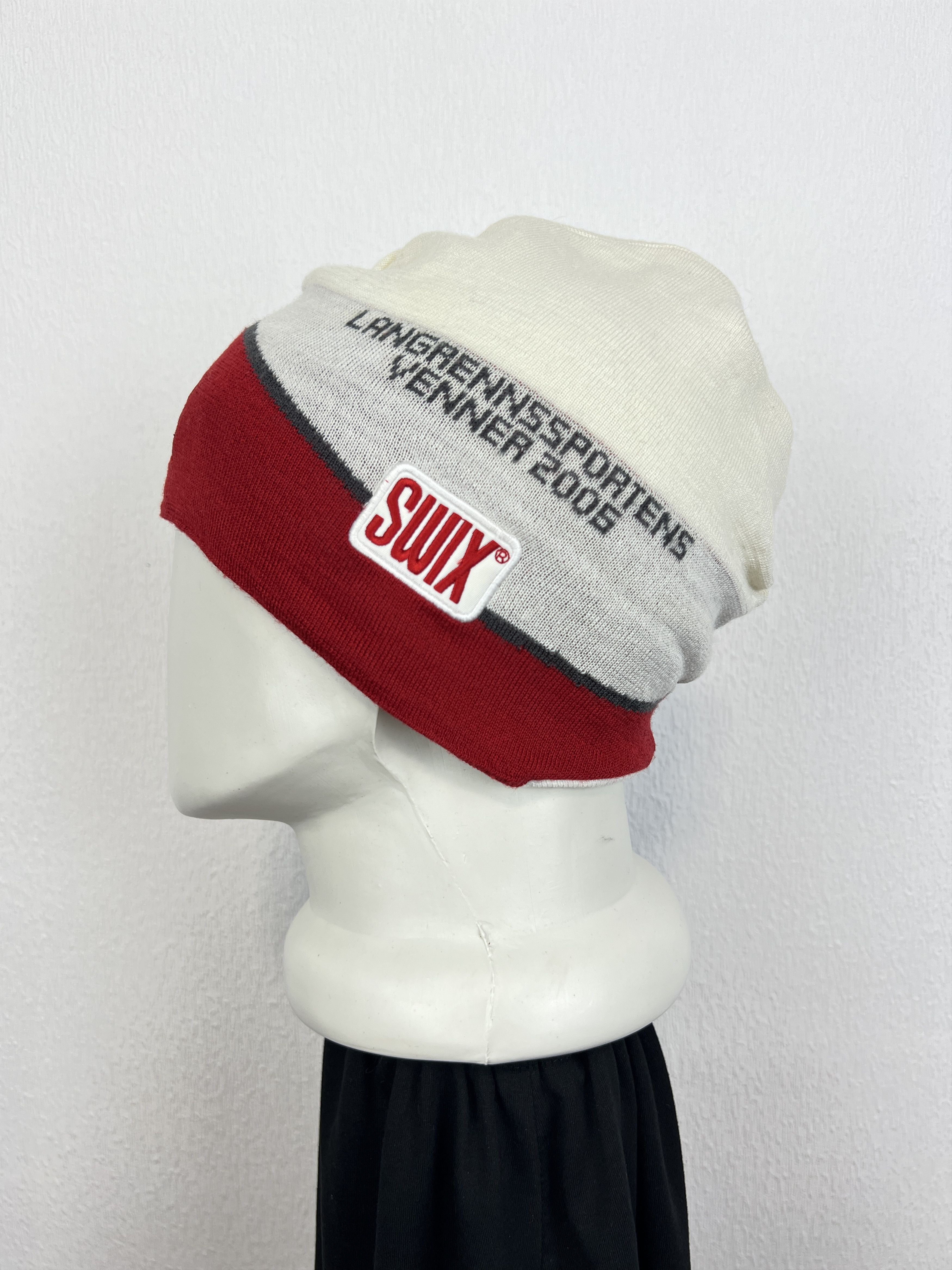 Vintage Swix Beanie Hat Ski Cap Red Biathlon Lined Norway Flag Sport Size ONE SIZE - 4 Thumbnail