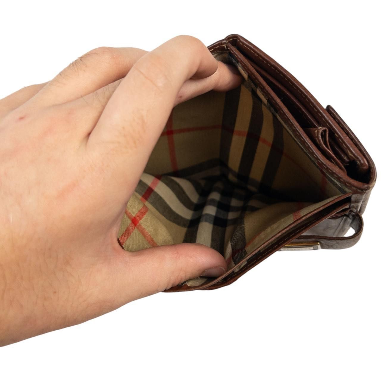 Burberry Vintage Burberry Nova Check Leather Wallet Size ONE SIZE - 4 Thumbnail