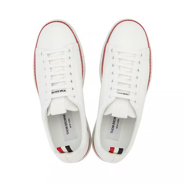 Thom Browne o1s22i1n1124 Smooth Leather Sneakers in White Size US 11 / EU 44 - 3 Thumbnail