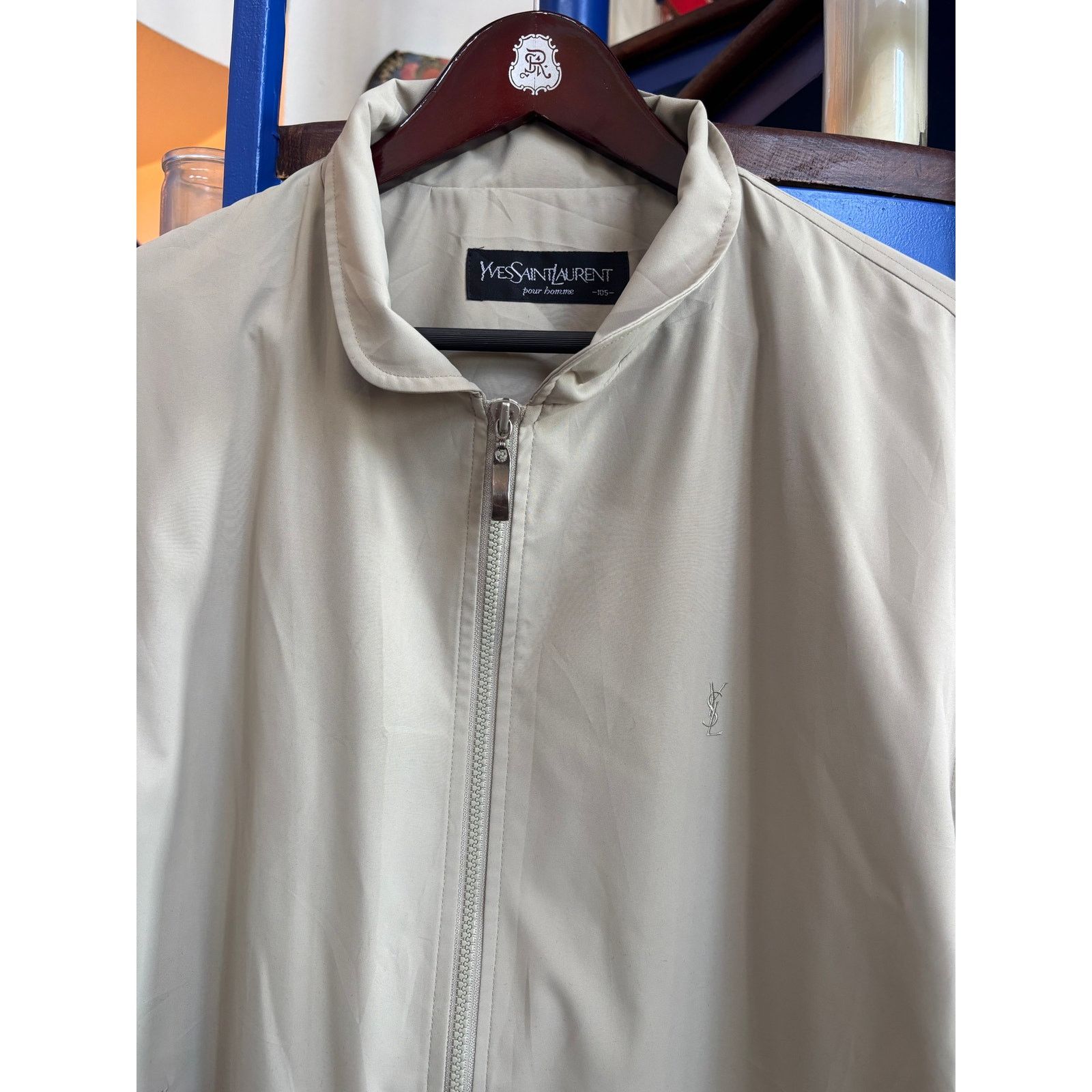 Yves Saint Laurent Vintage Yves Saint Laurent Tan Zip Jacket Size 105 (L) Size US L / EU 52-54 / 3 - 7 Thumbnail