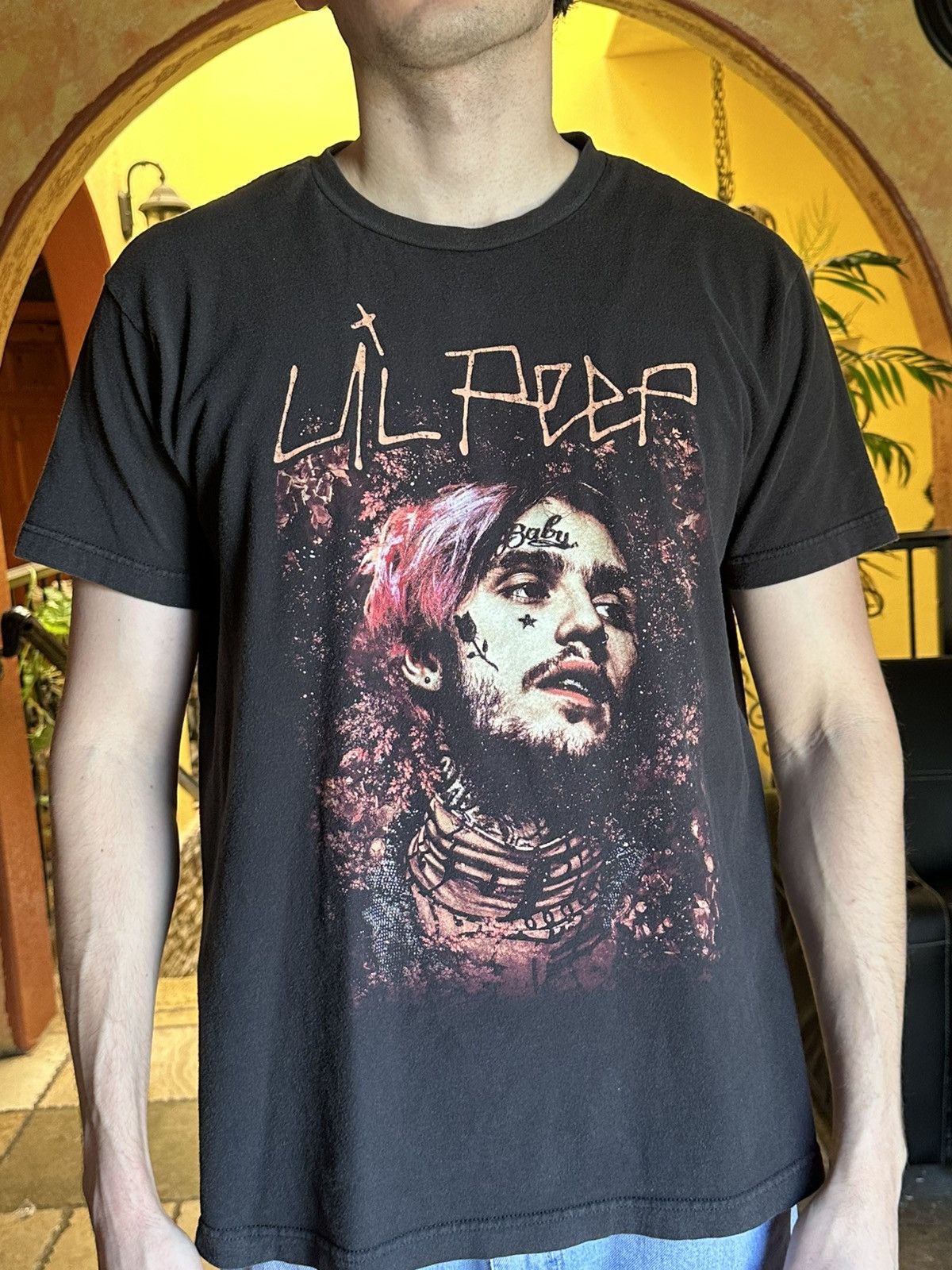 Lil Peep rare Lil Peep Portrait tee shirt large GothBoiClique Size US L / EU 52-54 / 3 - 5 Thumbnail