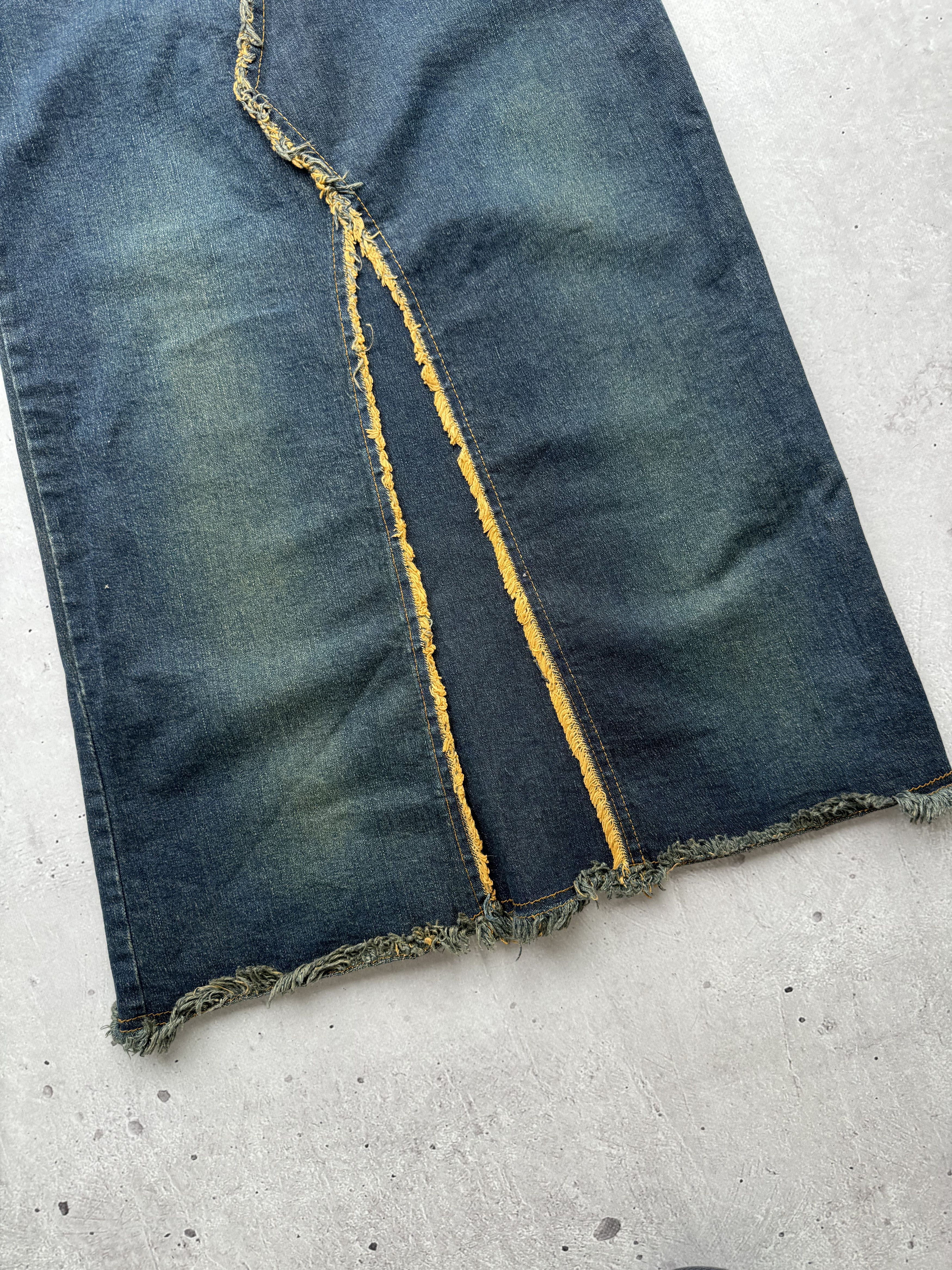 Other Vintage Amazing Denim Maxi Skirt Size 25" / US 0 / IT 36 - 8 Thumbnail