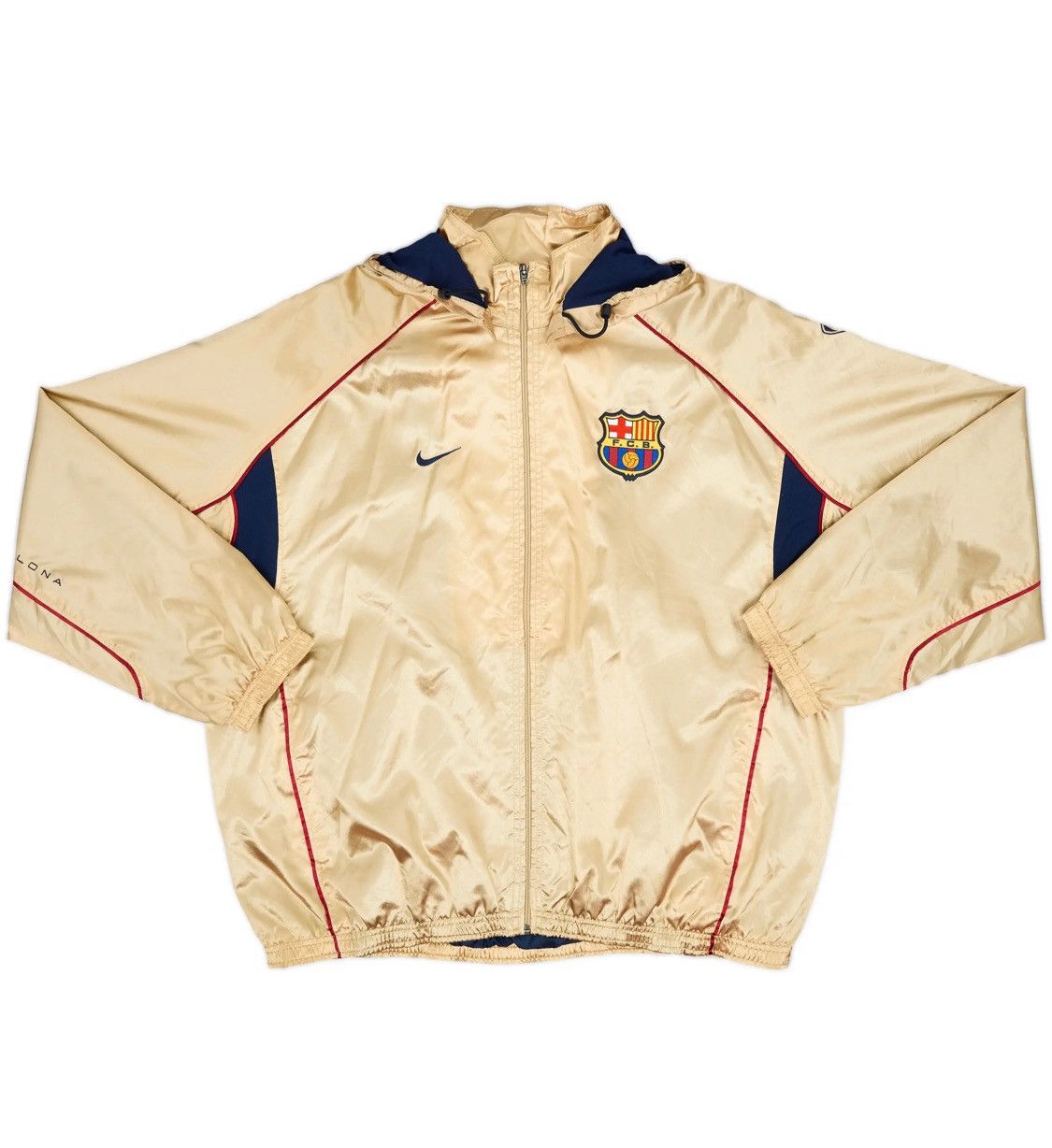 Nike Vintage Nike FC Barcelona Gold Jacket 2001-2002 Large Size US L / EU 52-54 / 3 - 1 Thumbnail