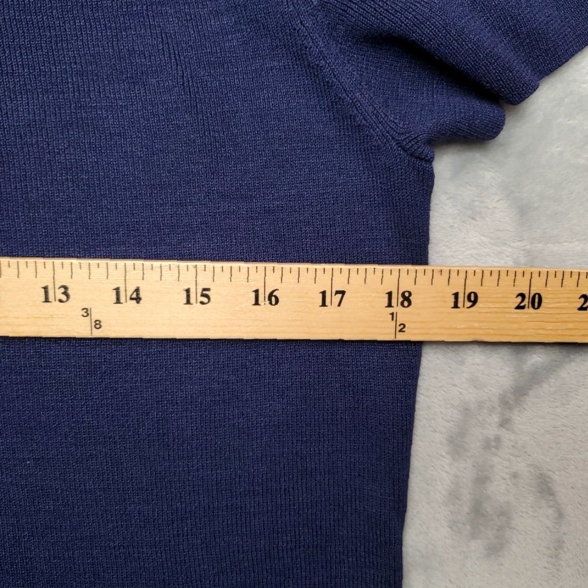 Alfani Alfani Sweater Women Petite Medium Blue Silk Knit Short Sleeve V-Neck Pullover Classic Solid Womens Size M / US 6-8 / IT 42-44 - 7 Thumbnail