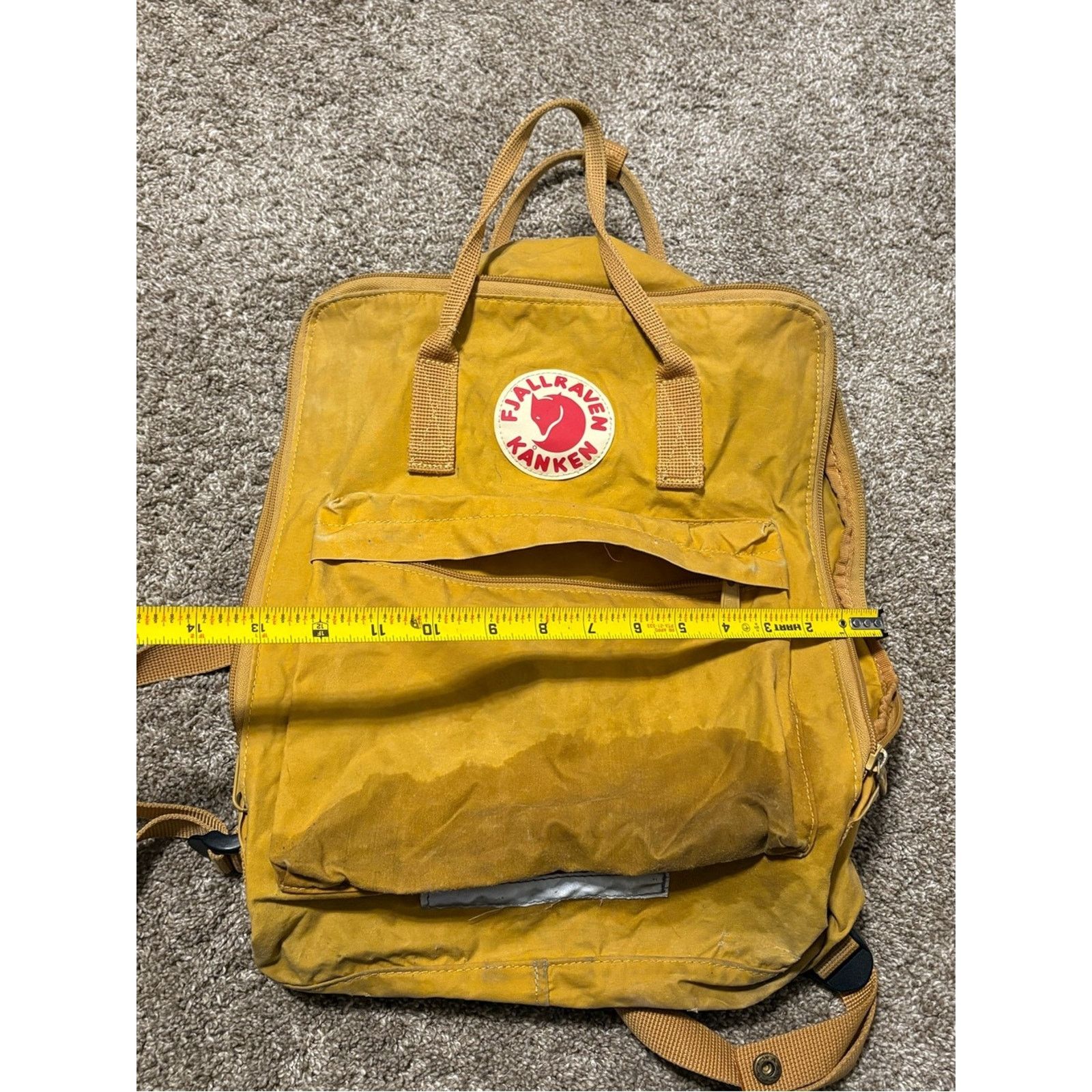 Fjallraven (Fjallraven Kanken) Yellow Backpack: 16” x 13” Size ONE SIZE - 4 Thumbnail
