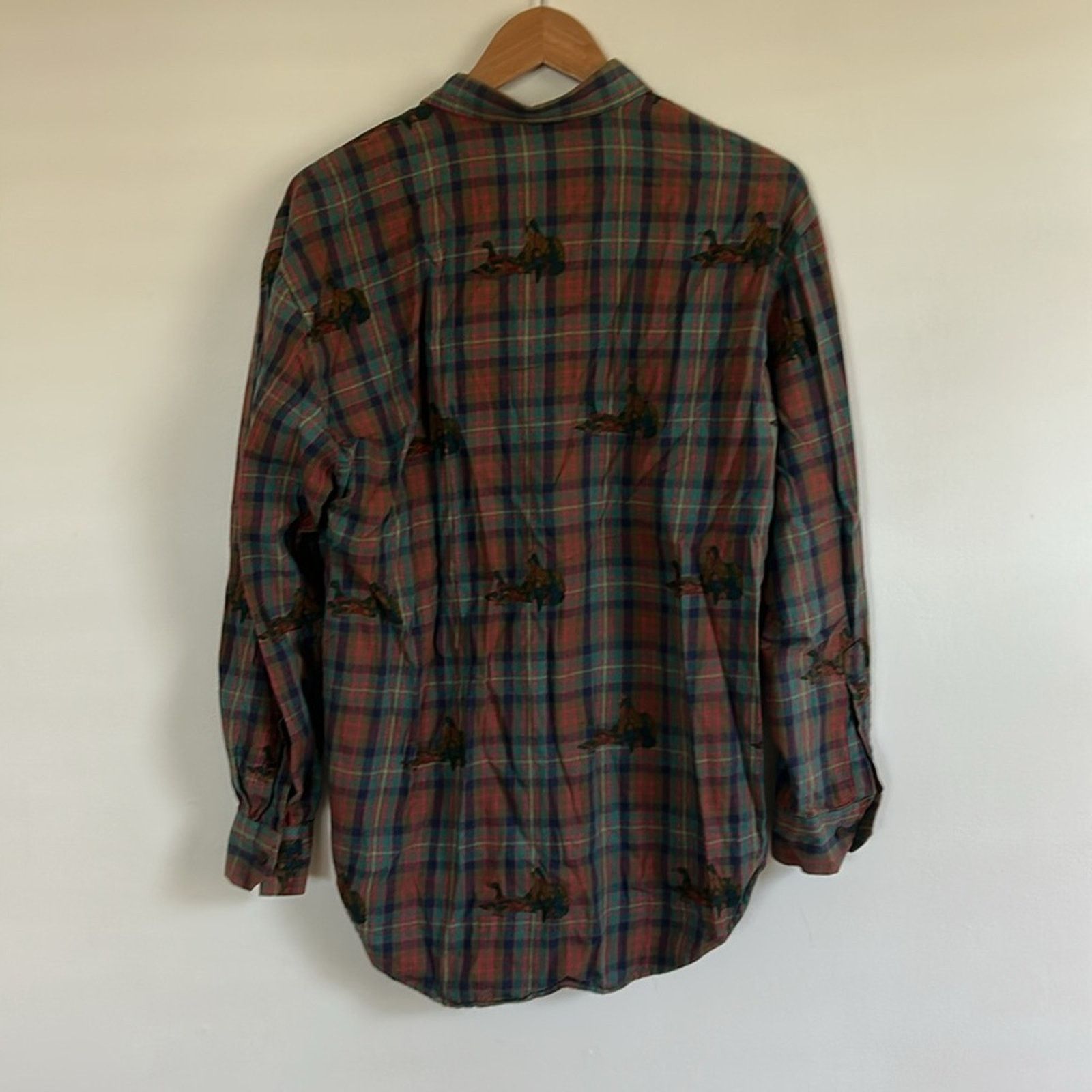 Gap Vintage 90s RARE Gap Duck Print Plaid Button Down Shirt Size US S / EU 44-46 / 1 - 2 Thumbnail