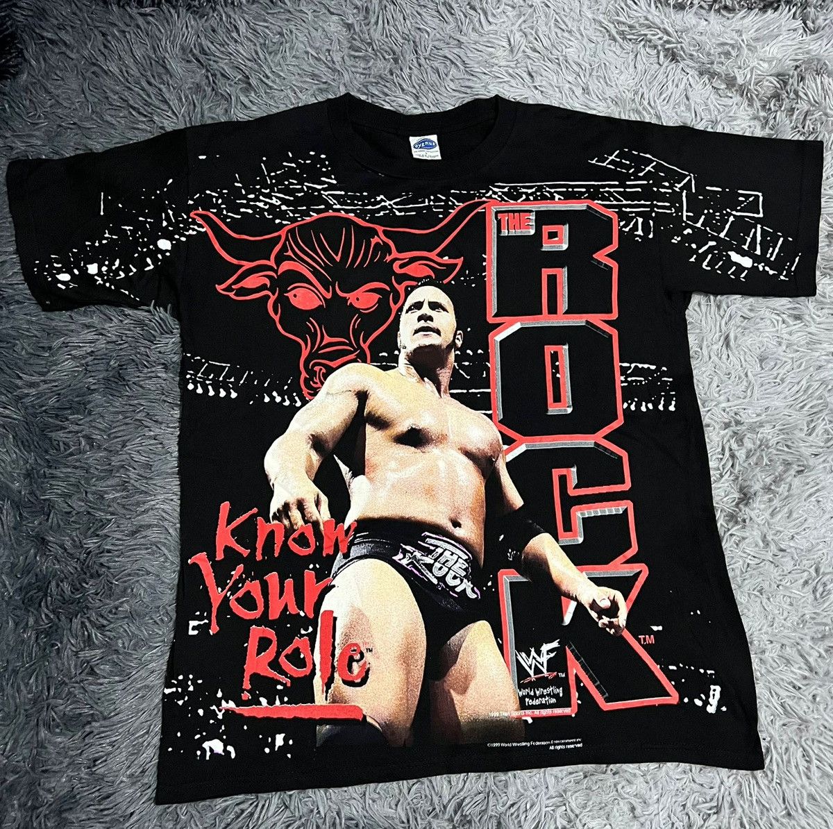 WWE VINTAGE , THE ROCK all print WWE Size US L / EU 52-54 / 3 - 1 Thumbnail
