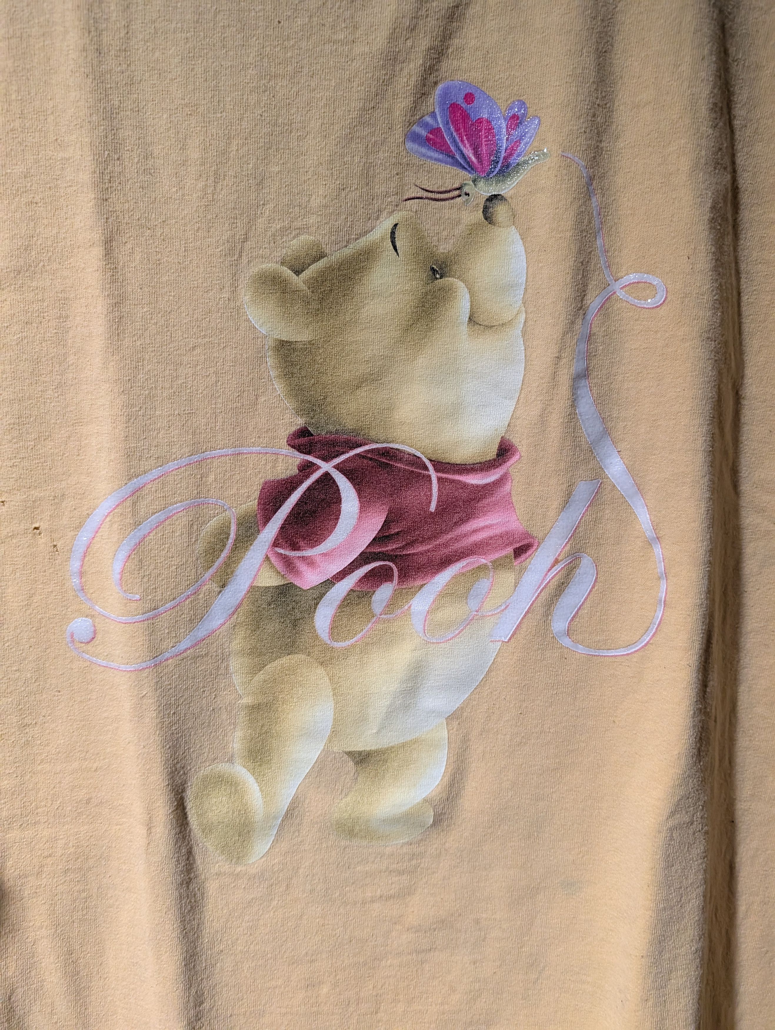 Disney Vintage 90s Winnie the Pooh Butterfly Disney T-Shirt Size US XL / EU 56 / 4 - 2 Thumbnail