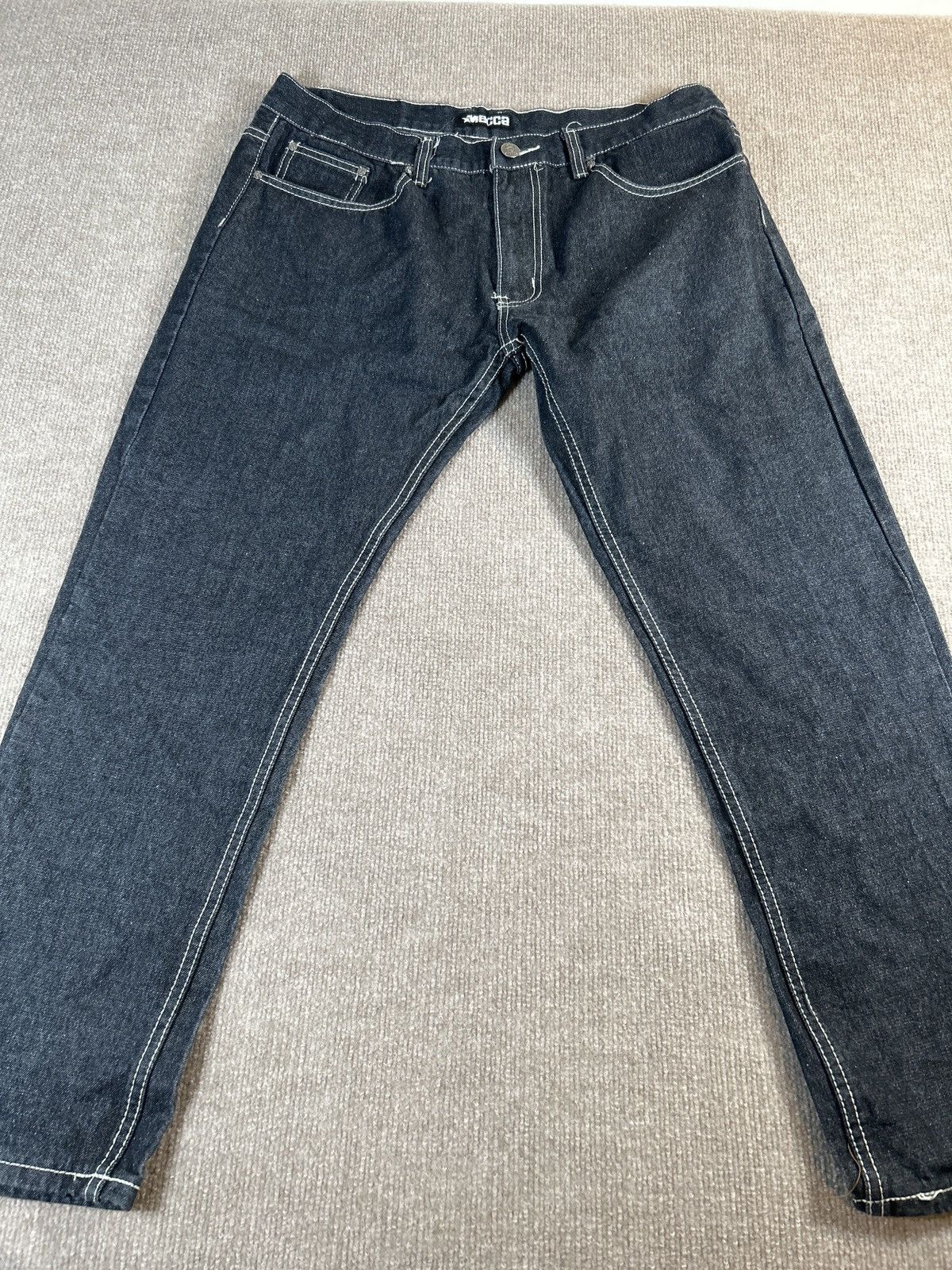 Mecca Mecca Jeans 38x32 Dark Stitch Baggy Y2K Hip Hop 0204 Size US 38 / EU 54 - 5 Thumbnail