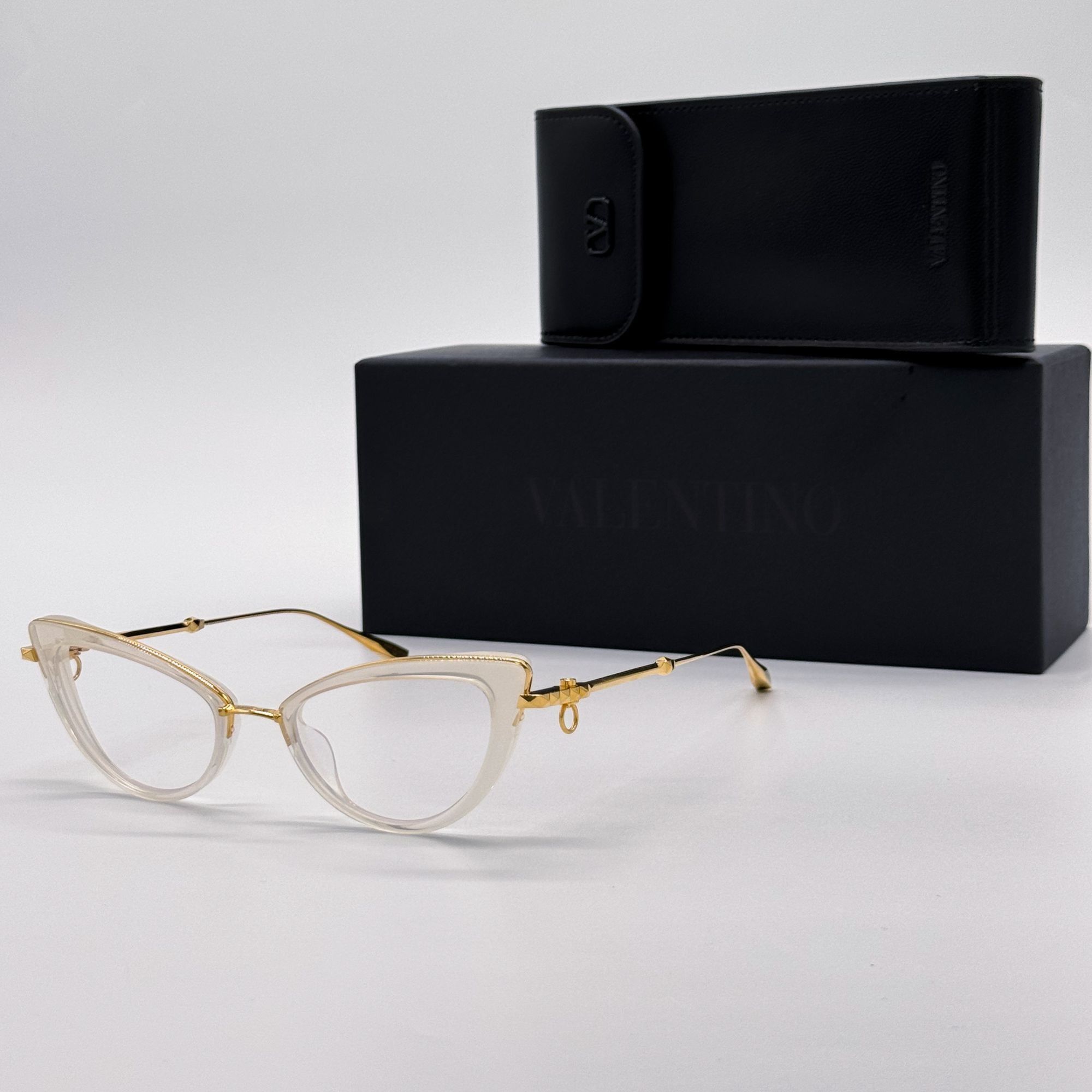 Valentino NEW VALENTINO DAYDREAM VLX-123C EYEGLASSES CAT EYE WOMEN GOL Size ONE SIZE - 2 Thumbnail