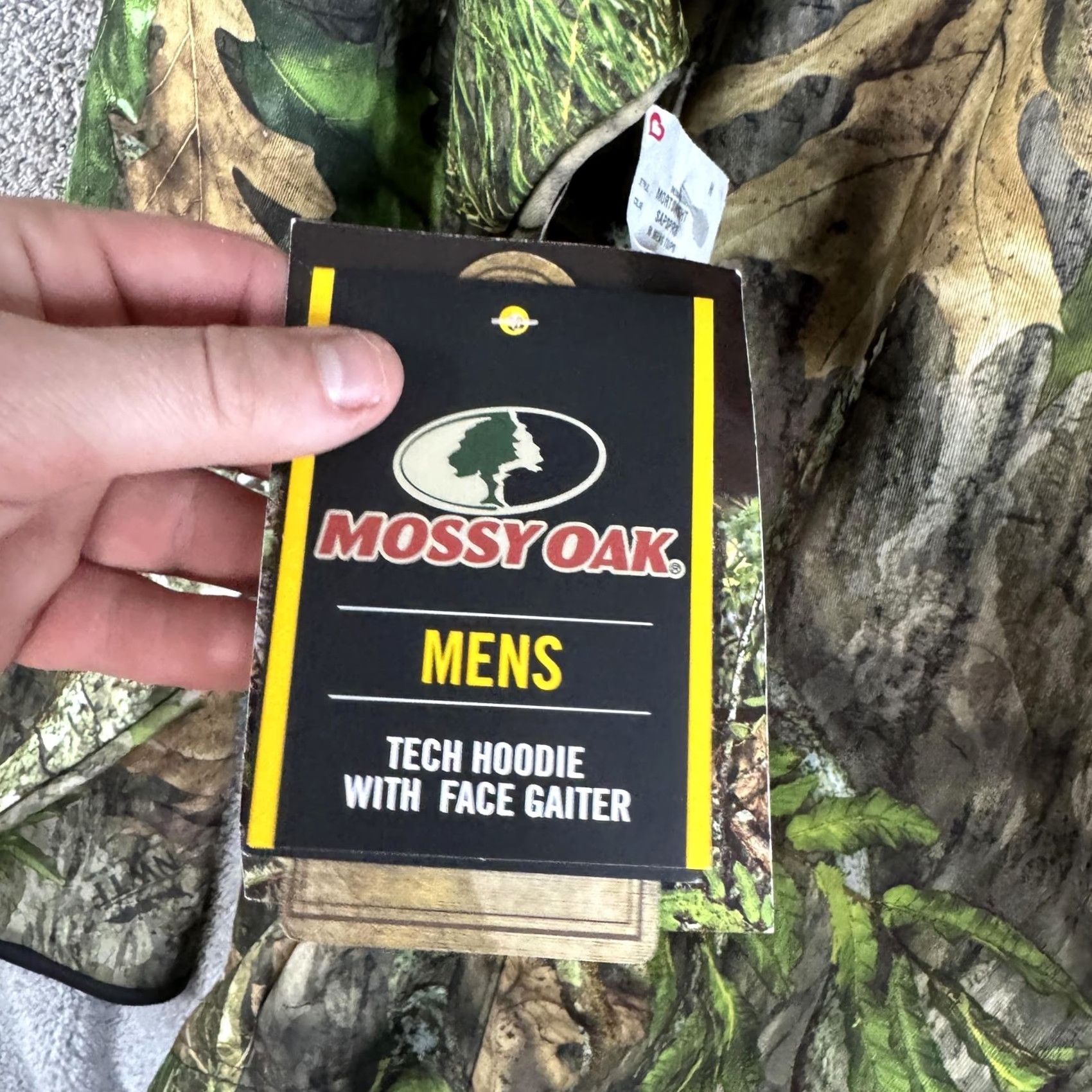 Vintage Mossy Oak Hoodie Mens 3XL Green Camo Tech Pullover Face Gaiter Fleece Hunting Size US XXL / EU 58 / 5 - 6 Thumbnail