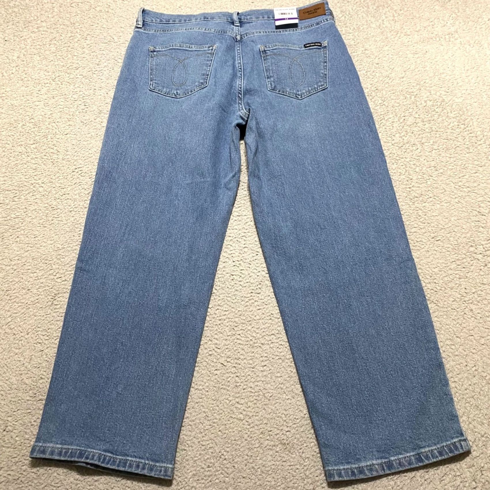 Calvin Klein Calvin Klein Jeans Blue Denim 14 Womens Straight 26in Inseam Medium Wash Regular Fit 5-Pocket Denim NWT Jeans Size 36" / US 14 / IT 50 - 2 Thumbnail