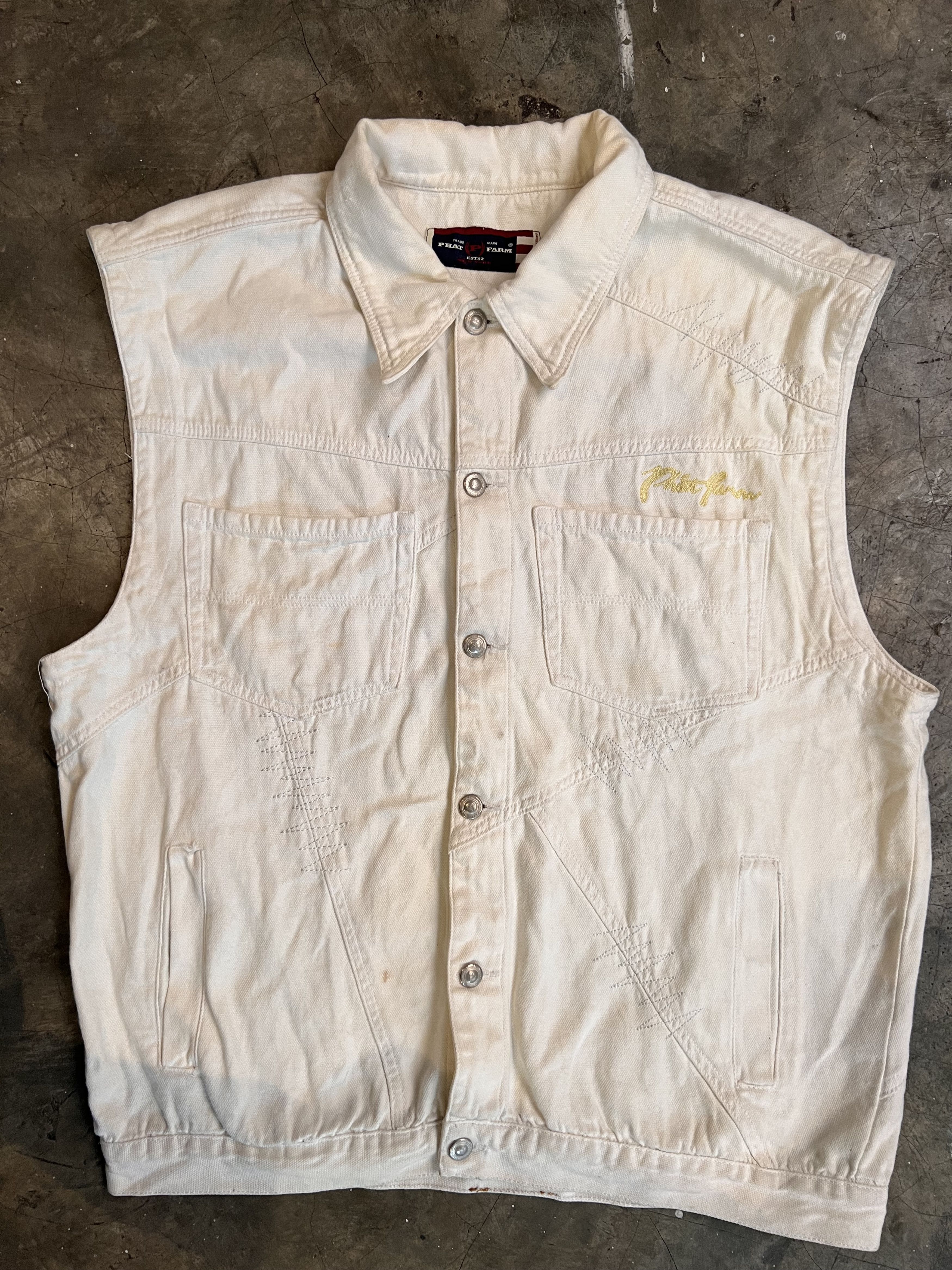 Phat Farm vintage vests white jeans phat farm Size US XL / EU 56 / 4 - 1 Thumbnail