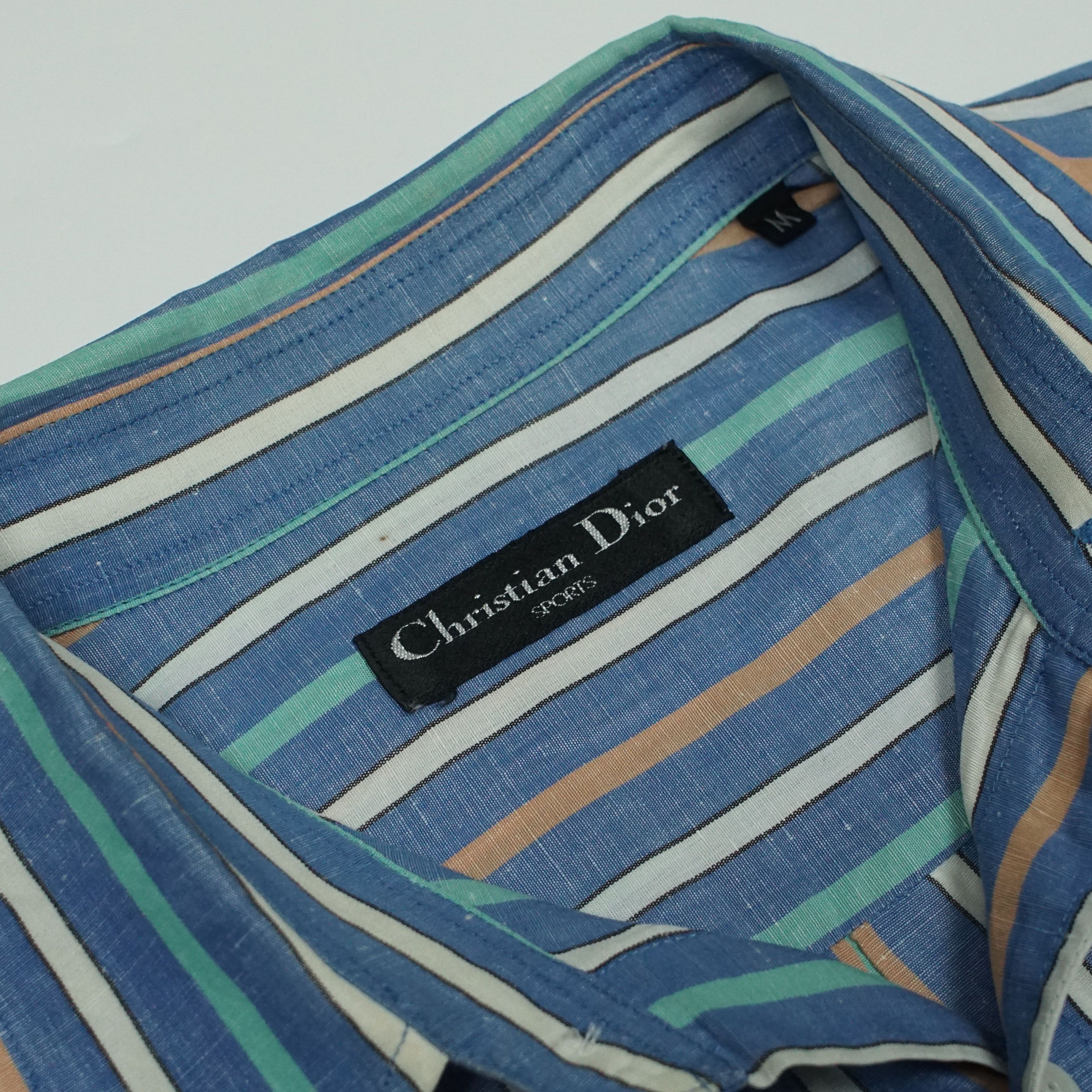 Christian Dior Monsieur *NoTariff 90s Christian Dior Stripe Pocket Shirts Size US M / EU 48-50 / 2 - 3 Thumbnail