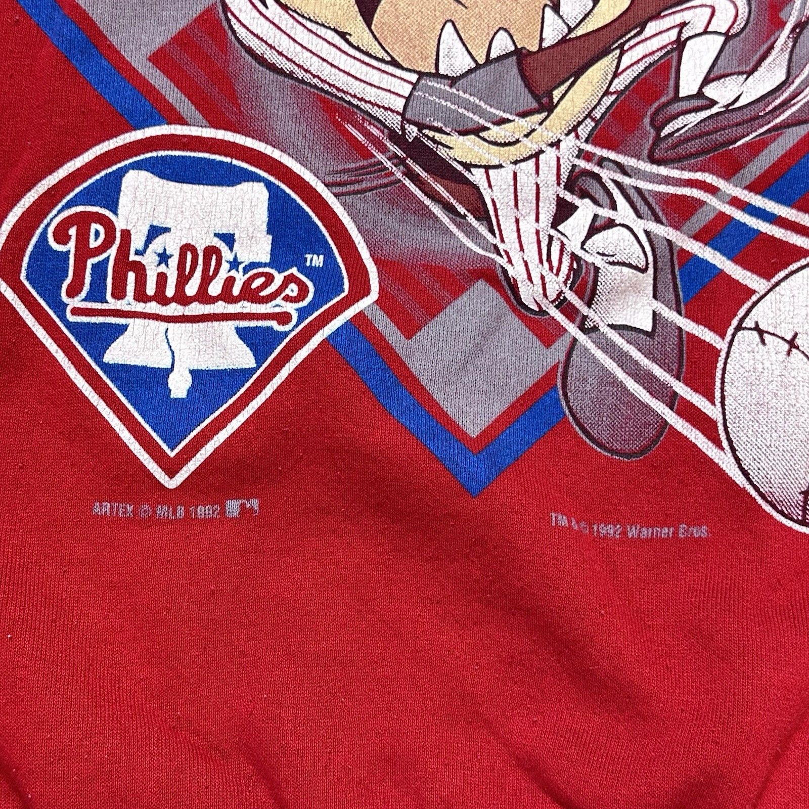 Jerzees VTG Philadelphia Phillies Taz Down The Pike Sweatshirt 1992 Size US XL / EU 56 / 4 - 8 Thumbnail
