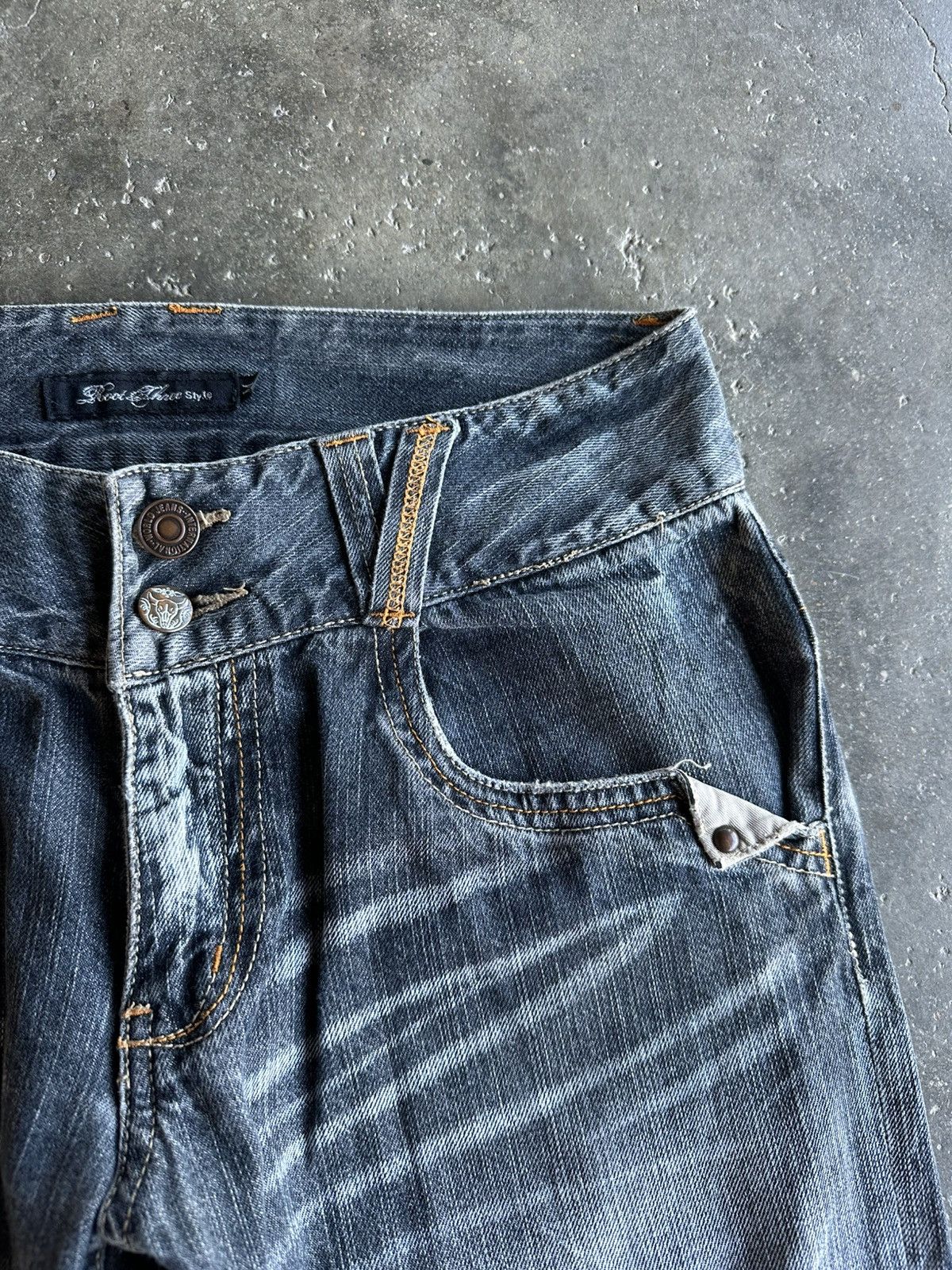 Japanese Brand VINTAGE ROOT THREE JEANS STORM BLACK WASHED RARE DENIM PANTS Size US 32 / EU 48 - 6 Thumbnail