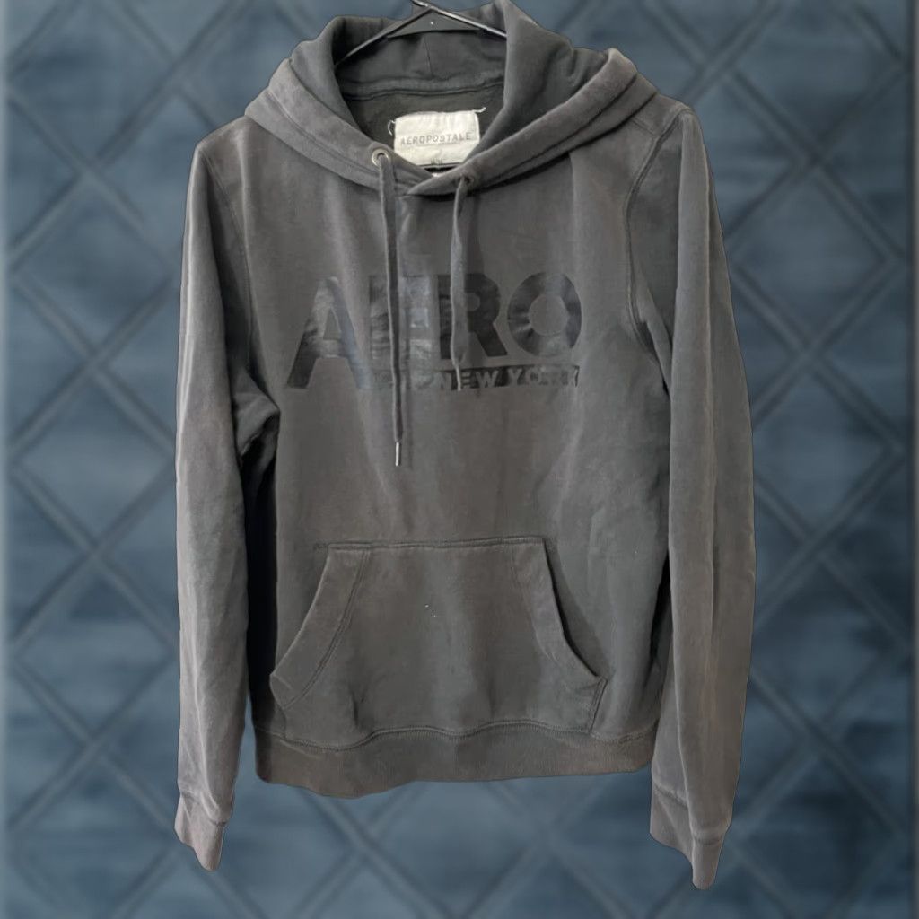 Aeropostale Aeropostale Hoodie Men’s M Gray Pullover Hoodie Sweatshirt Logo Kangaroo Pocket Regular Fit Size US M / EU 48-50 / 2 - 1 Thumbnail