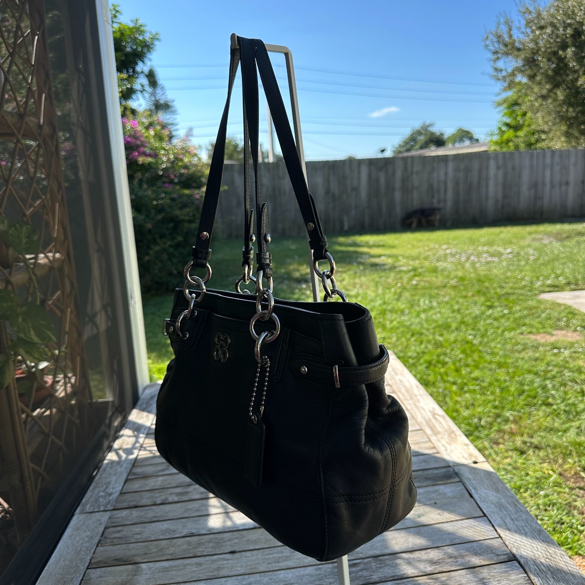 Coach COACH Colette Black Leather Carry All Shoulder Bag J1020-164 Size ONE SIZE - 13 Thumbnail