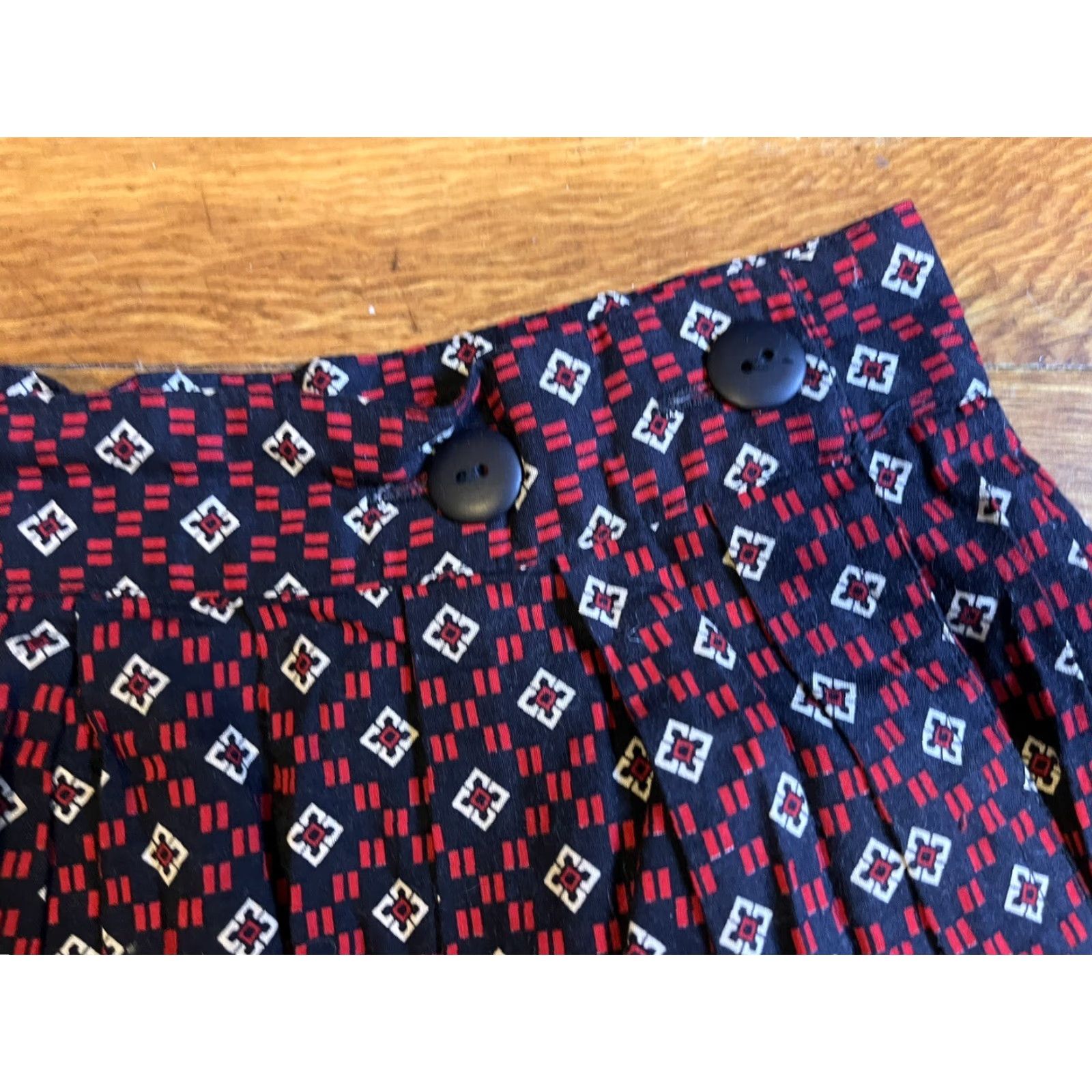 Black Diamond VINTAGE Gianni Sport Skirt Women's 12 Red Black Diamond All Over Print 90s Size 34" / US 12 / IT 48 - 4 Thumbnail