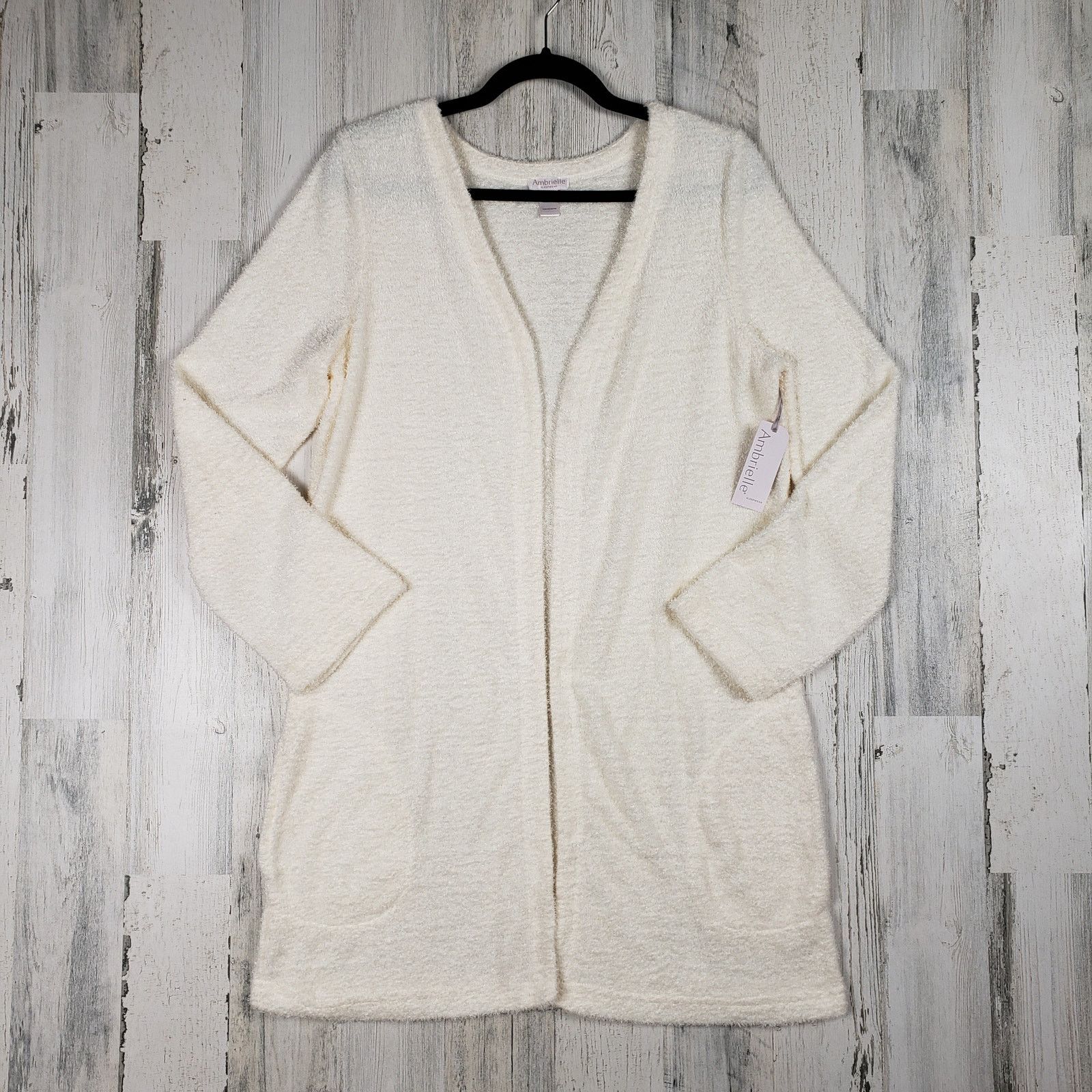 Other NWT Ambrielle Pristine Ivory Open Front House Coat Small Size S / US 4 / IT 40 - 1 Thumbnail