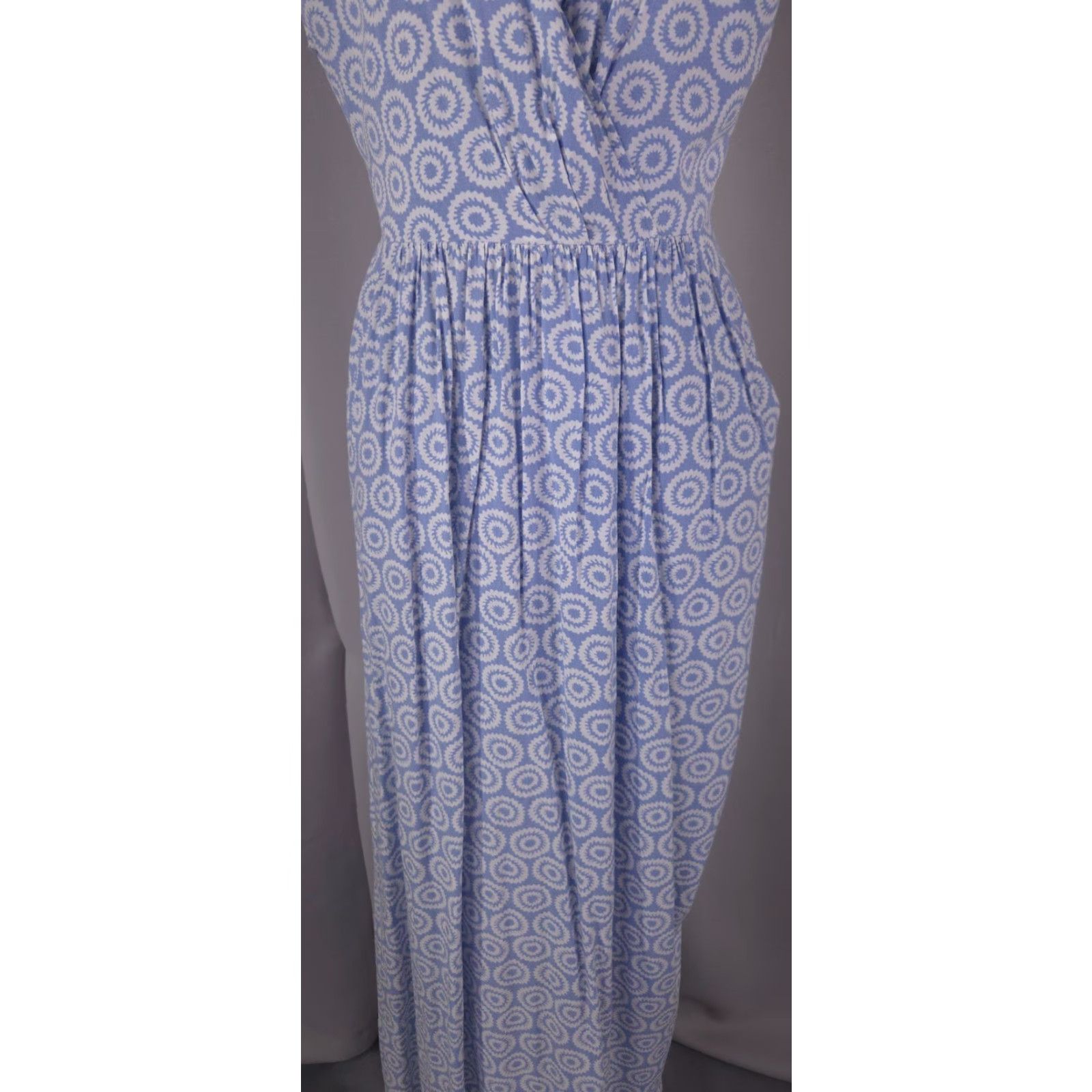 gap blue wrap dress Casey White Long Sleeve Maxi Crochet Dress main image 0