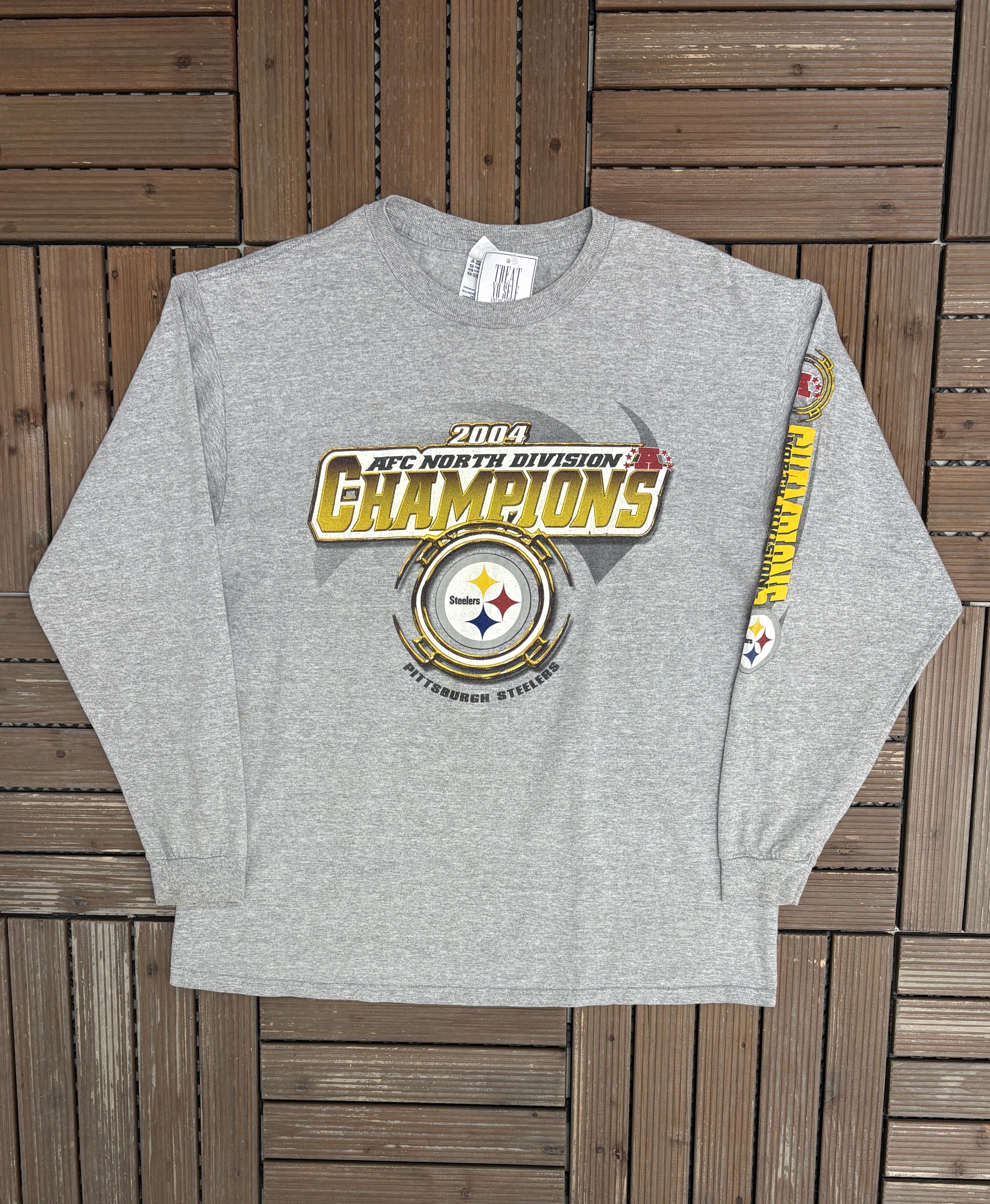 Vintage Pittsburgh Steelers 2004 AFC North Champions Vintage Tee Size US L / EU 52-54 / 3 - 1 Thumbnail