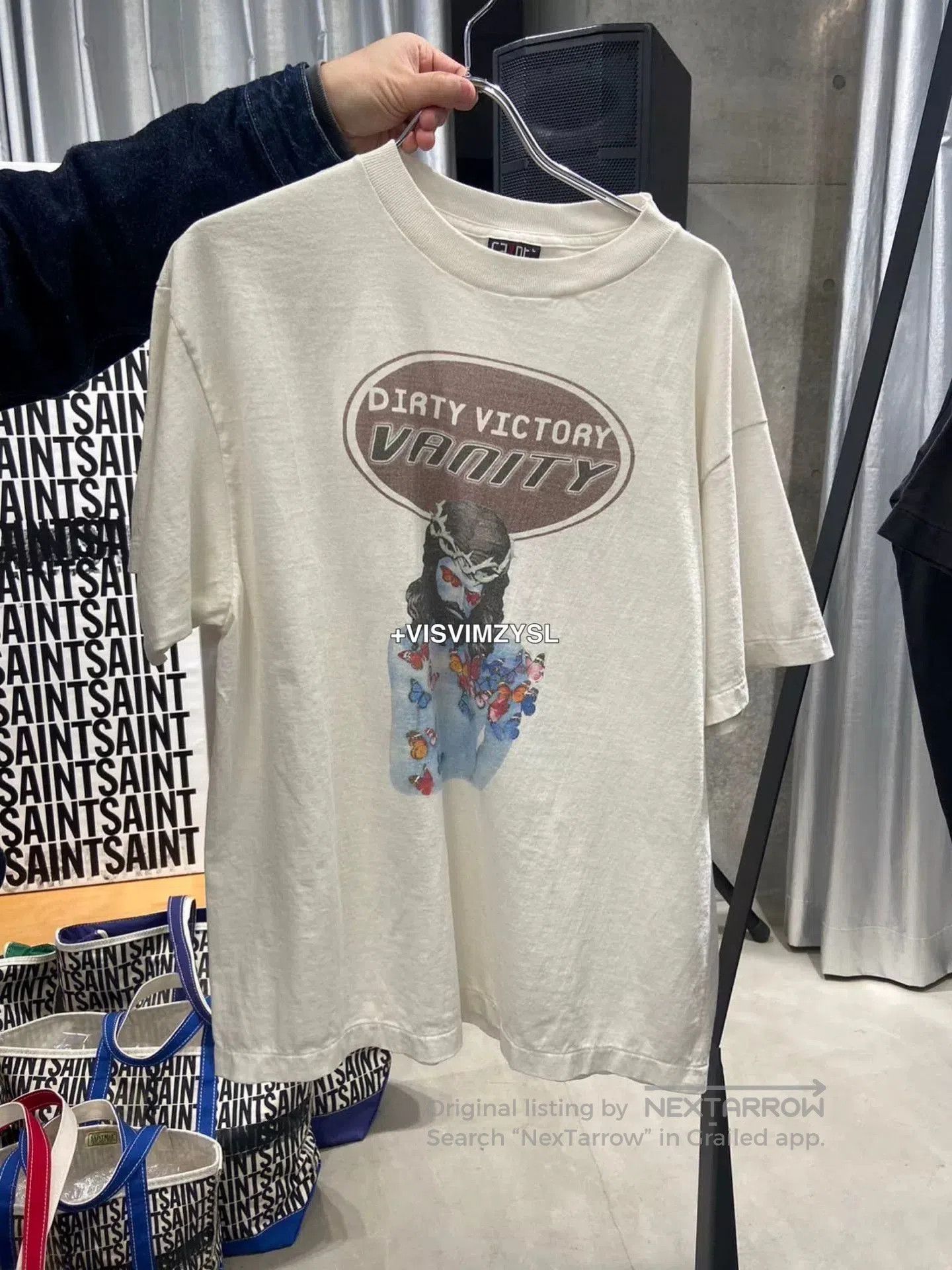 Saint Michael jesus tee with butterfly graphic design. Size US S / EU 44-46 / 1 - 1 Thumbnail