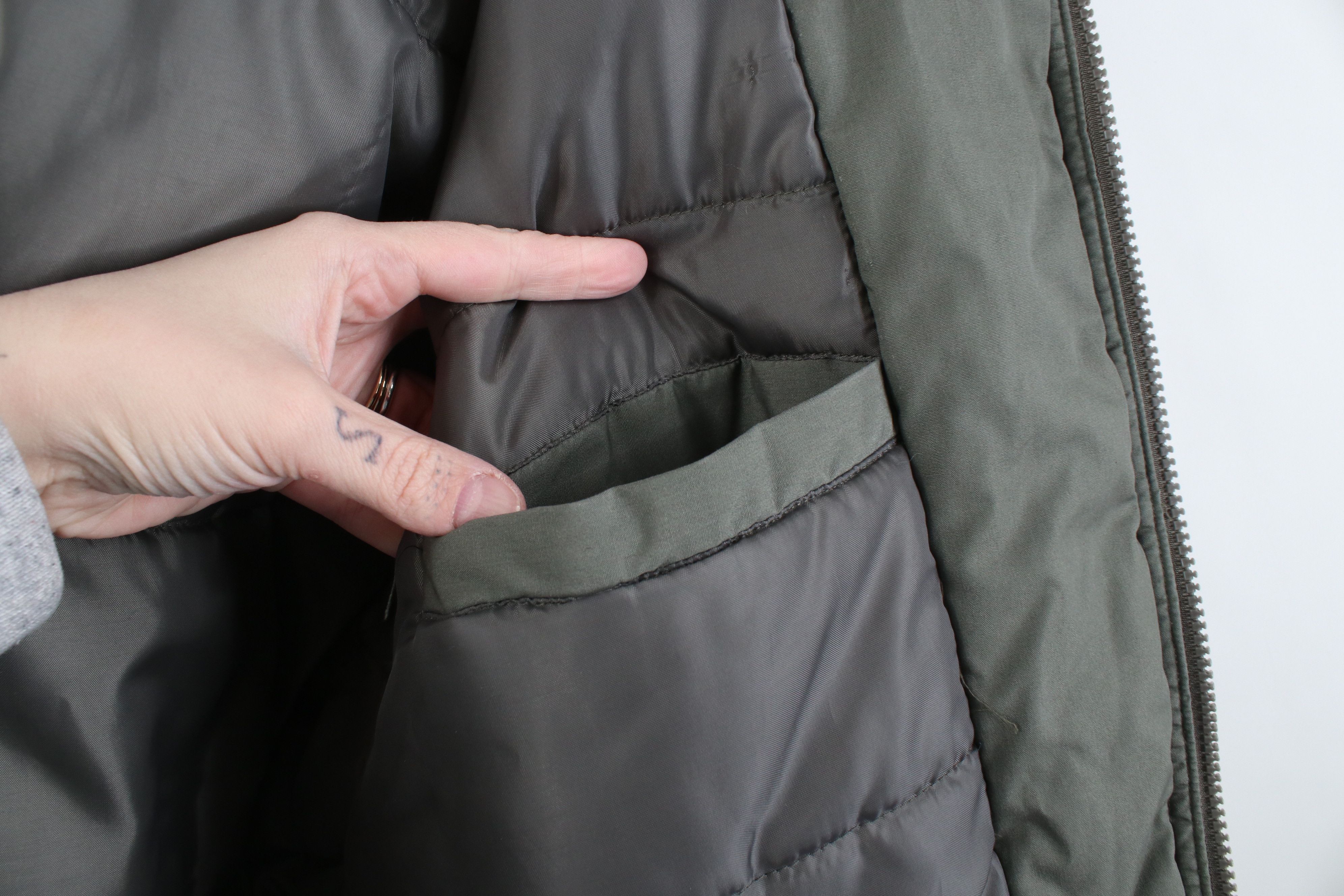 Vintage Vintage 90s Streetwear Hooded Puffer Parka Jacket Green Size US M / EU 48-50 / 2 - 12 Thumbnail