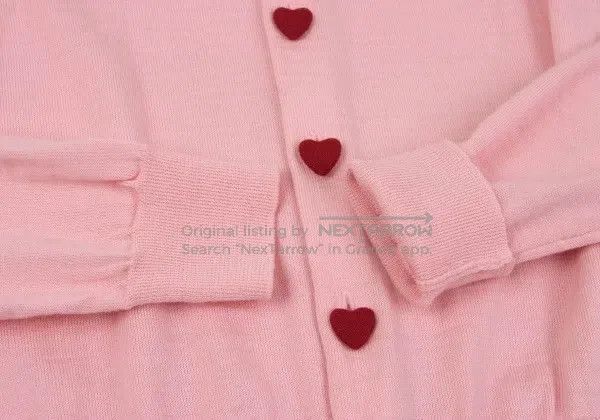 Comme des Garcons Comme Des Garcons Pink vintage heart-knit top Size M / US 6-8 / IT 42-44 - 6 Thumbnail