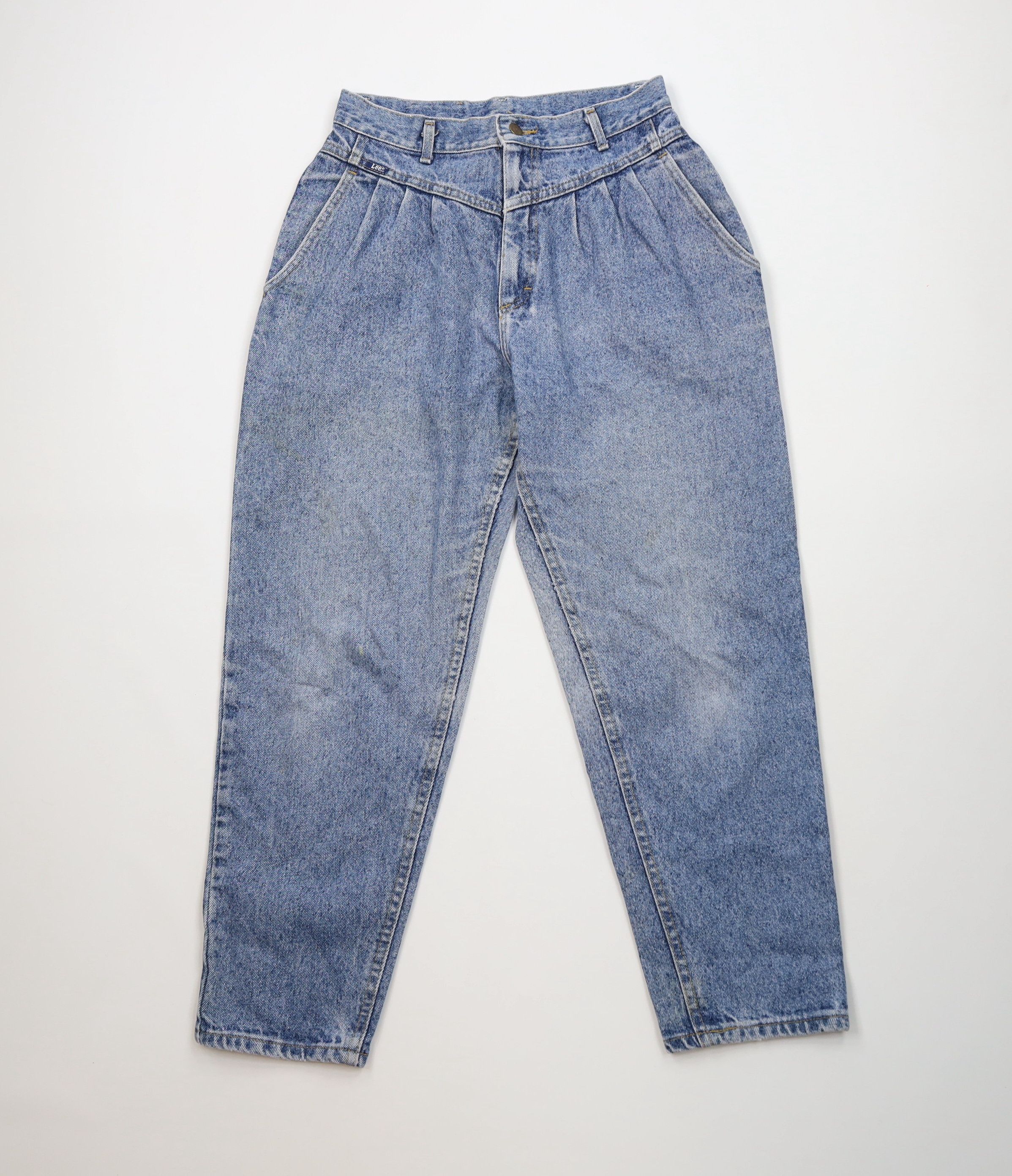 Lee Vtg 80s 90s Lee Pleated High Waist Tapered Jeans USA Size 34" / US 12 / IT 48 - 1 Thumbnail